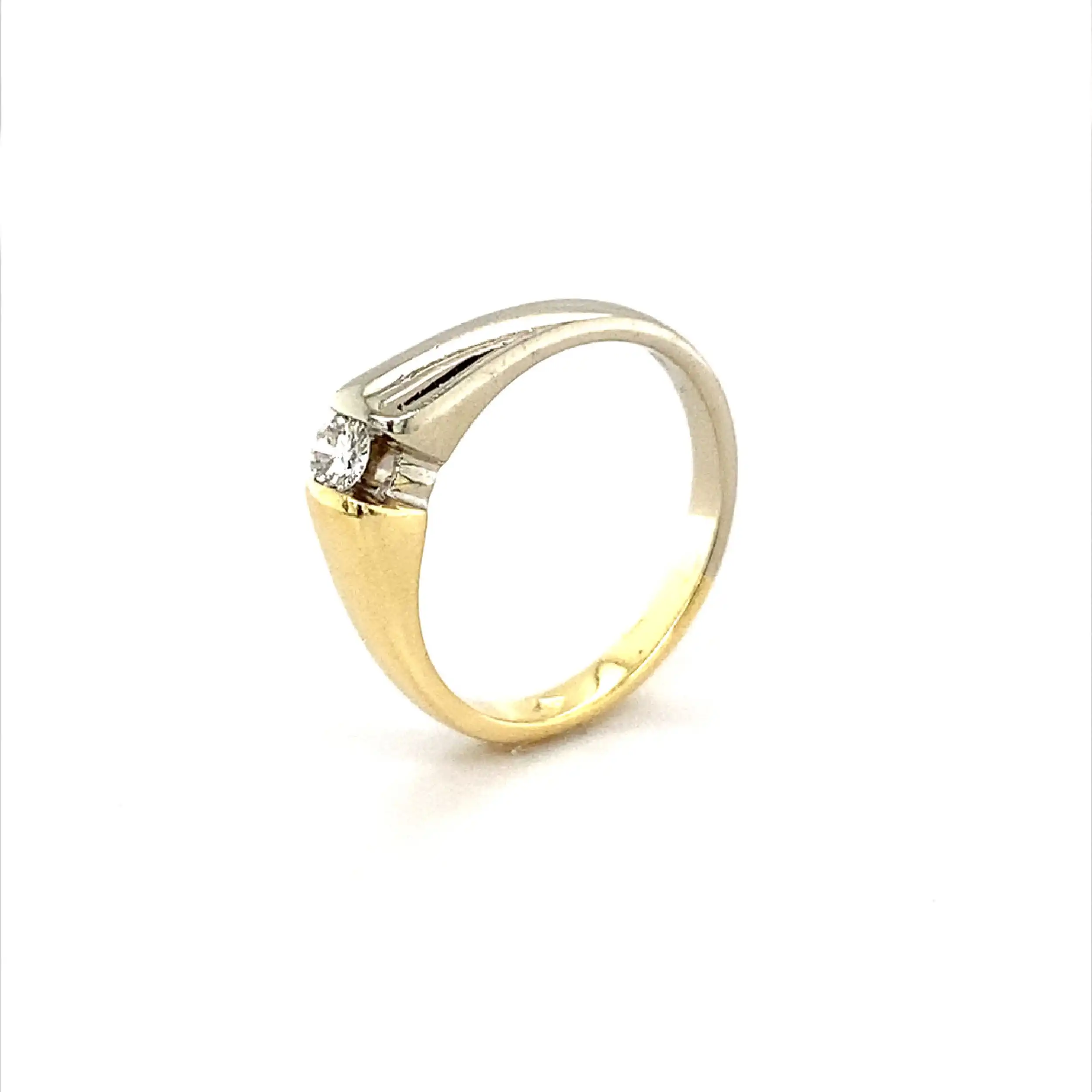 Ring Bicolor mit Brillant Ring Bicolor mit Brillant