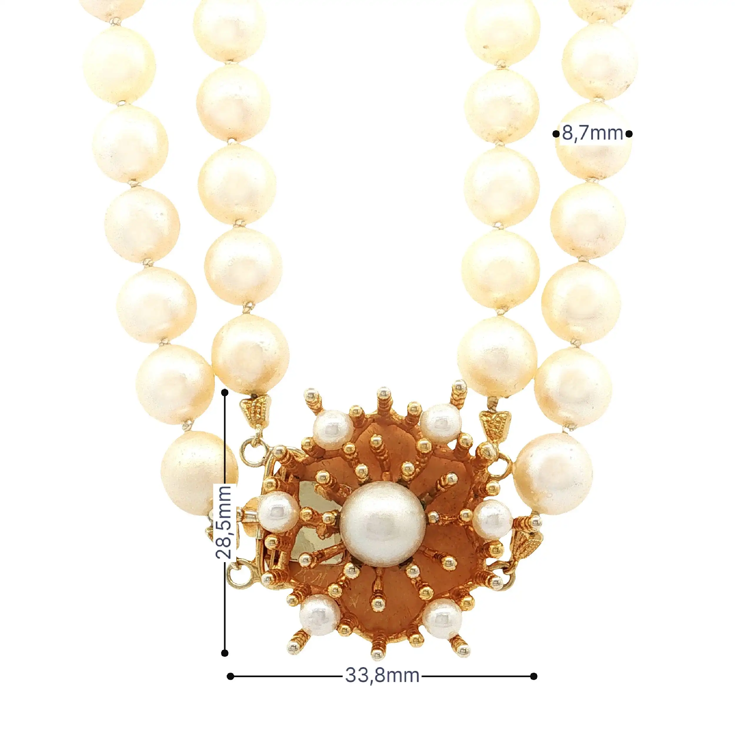Perlenkette mit Goldschließe Perlenkette mit Goldschließe