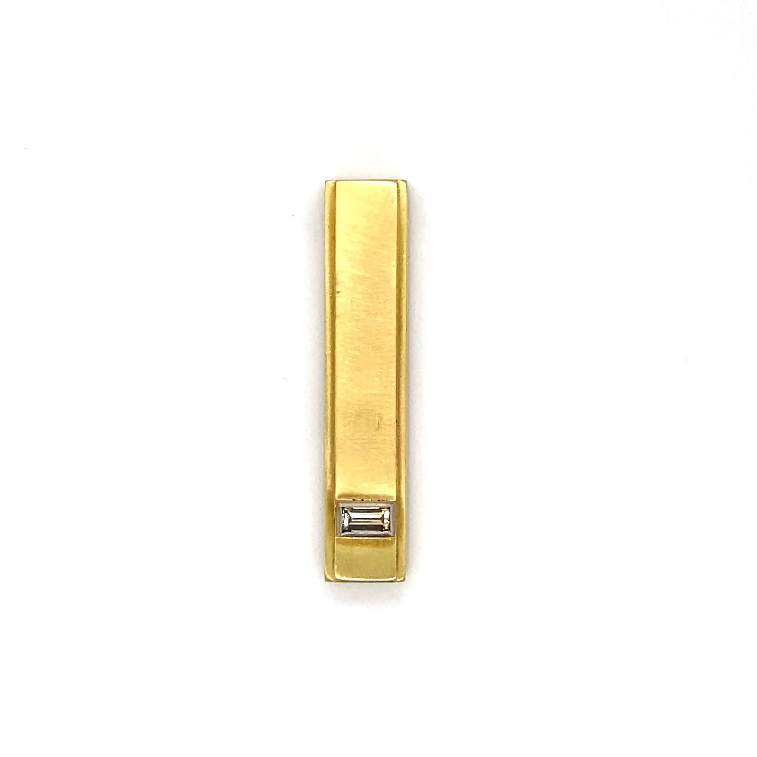 Anhänger Bicolor mit Diamant im Baguetteschliff Anhänger Bicolor mit Diamant im Baguetteschliff