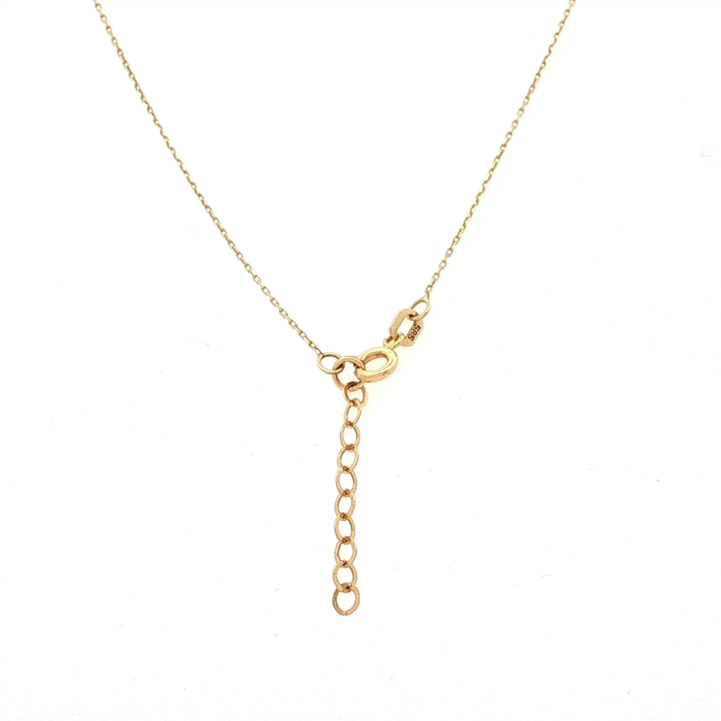 Kette mit Anhänger Gelbgold Herz Zirkoniabesatz