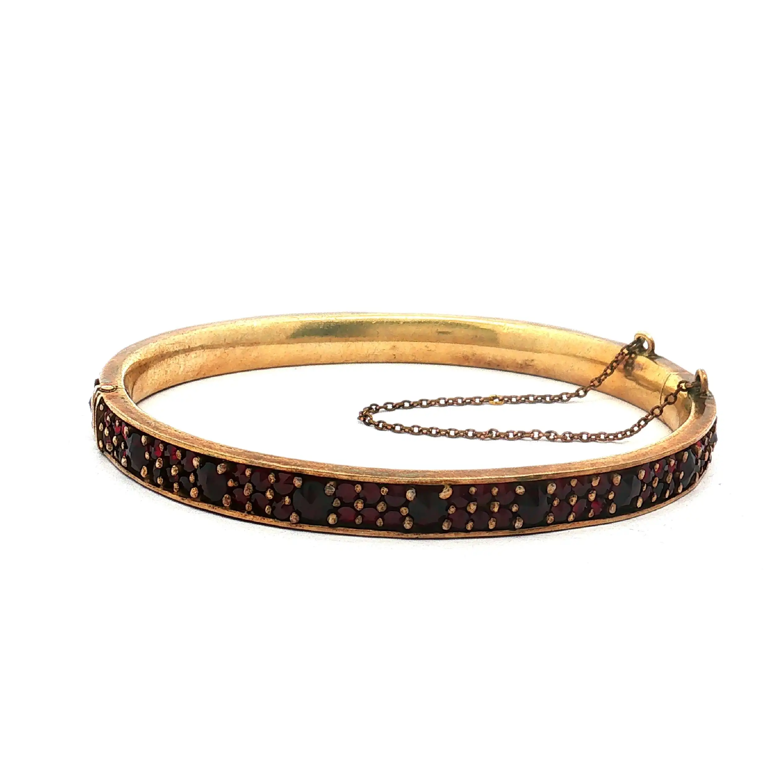 Armreif Granat vergoldet
