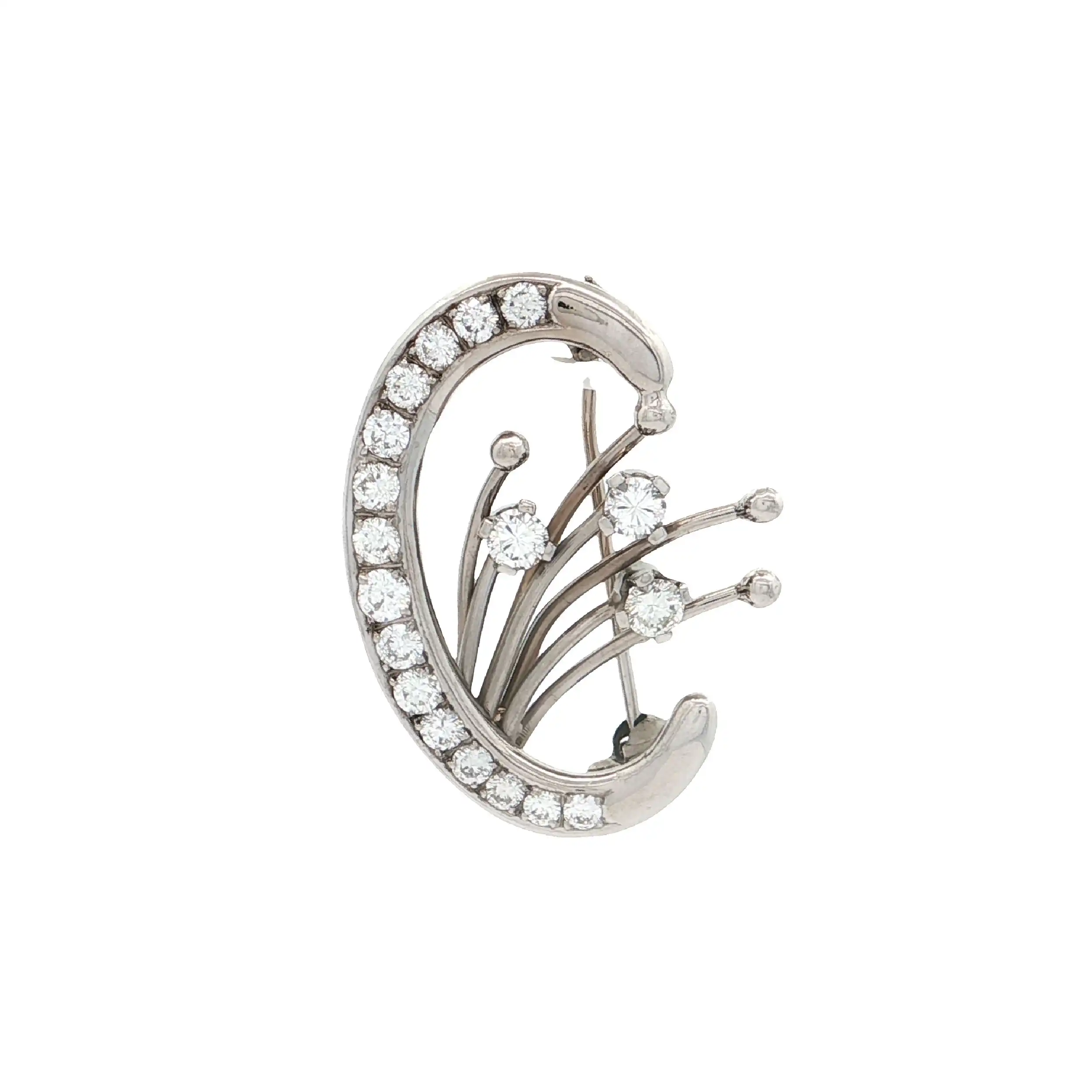 Brosche Silber/Weißgold mit Brillanten Brosche Silber/Weißgold mit Brillanten