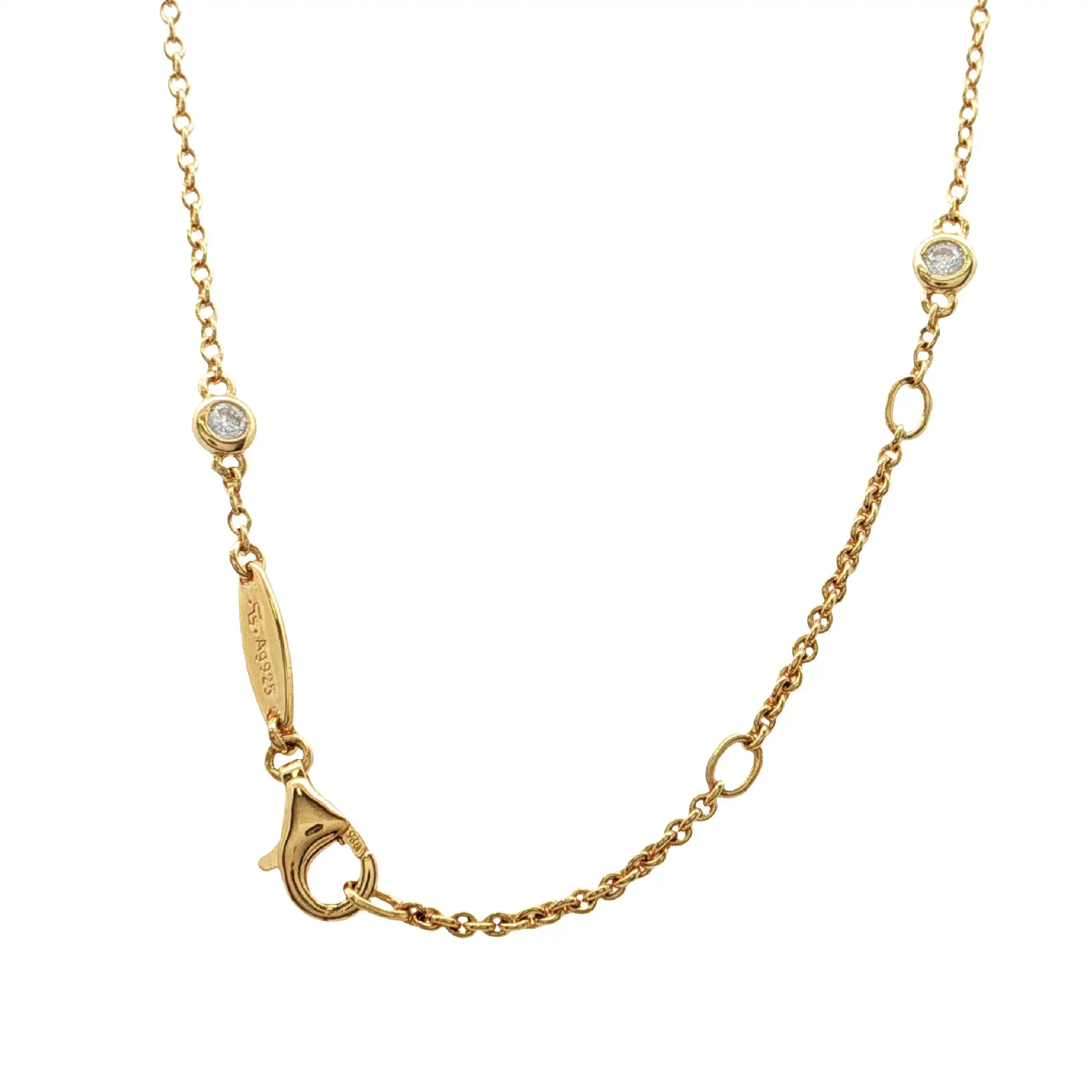 Collier Silber vergoldet mit Zirkonia "Thomas Sabo" mit Box