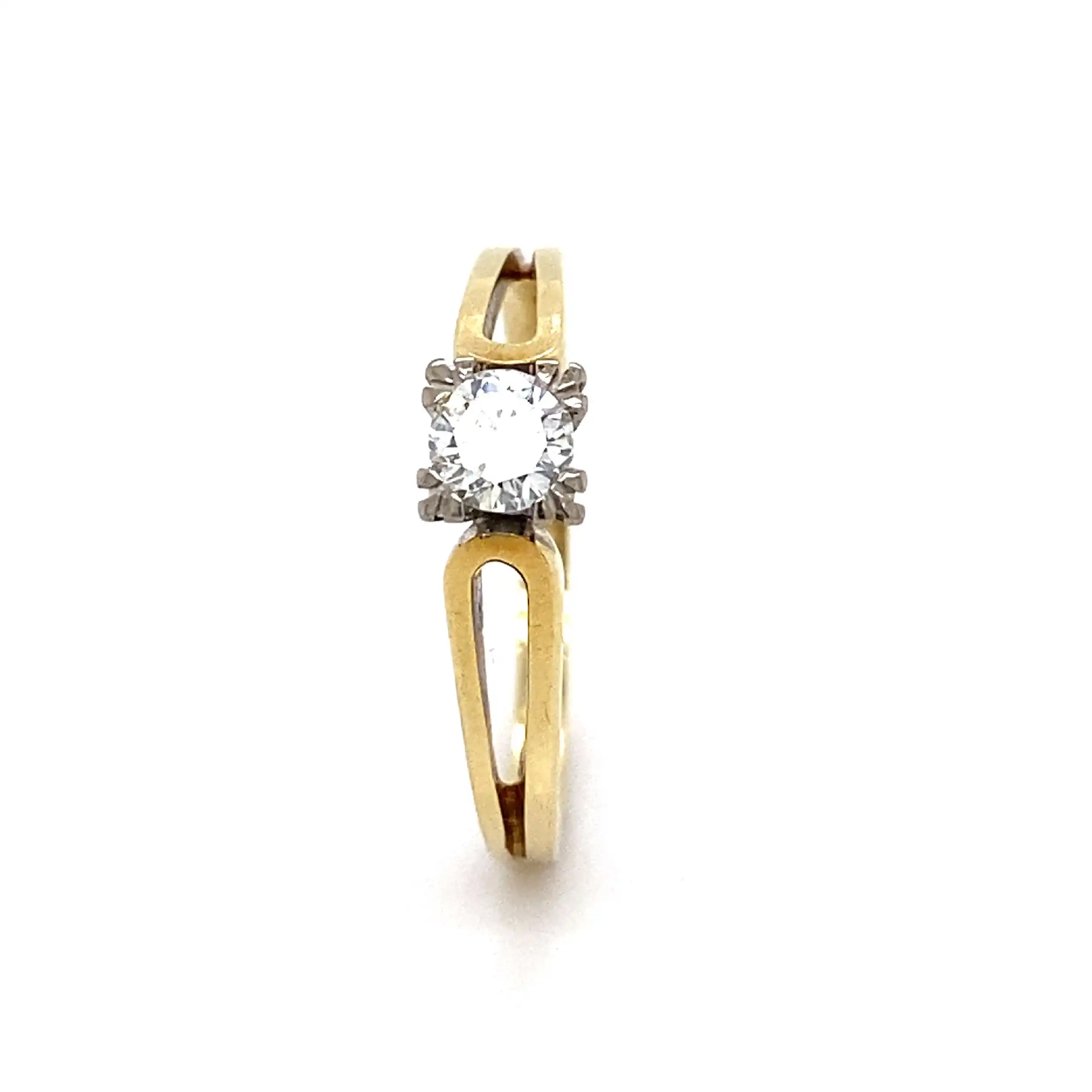 Ring Bicolor mit Brillant