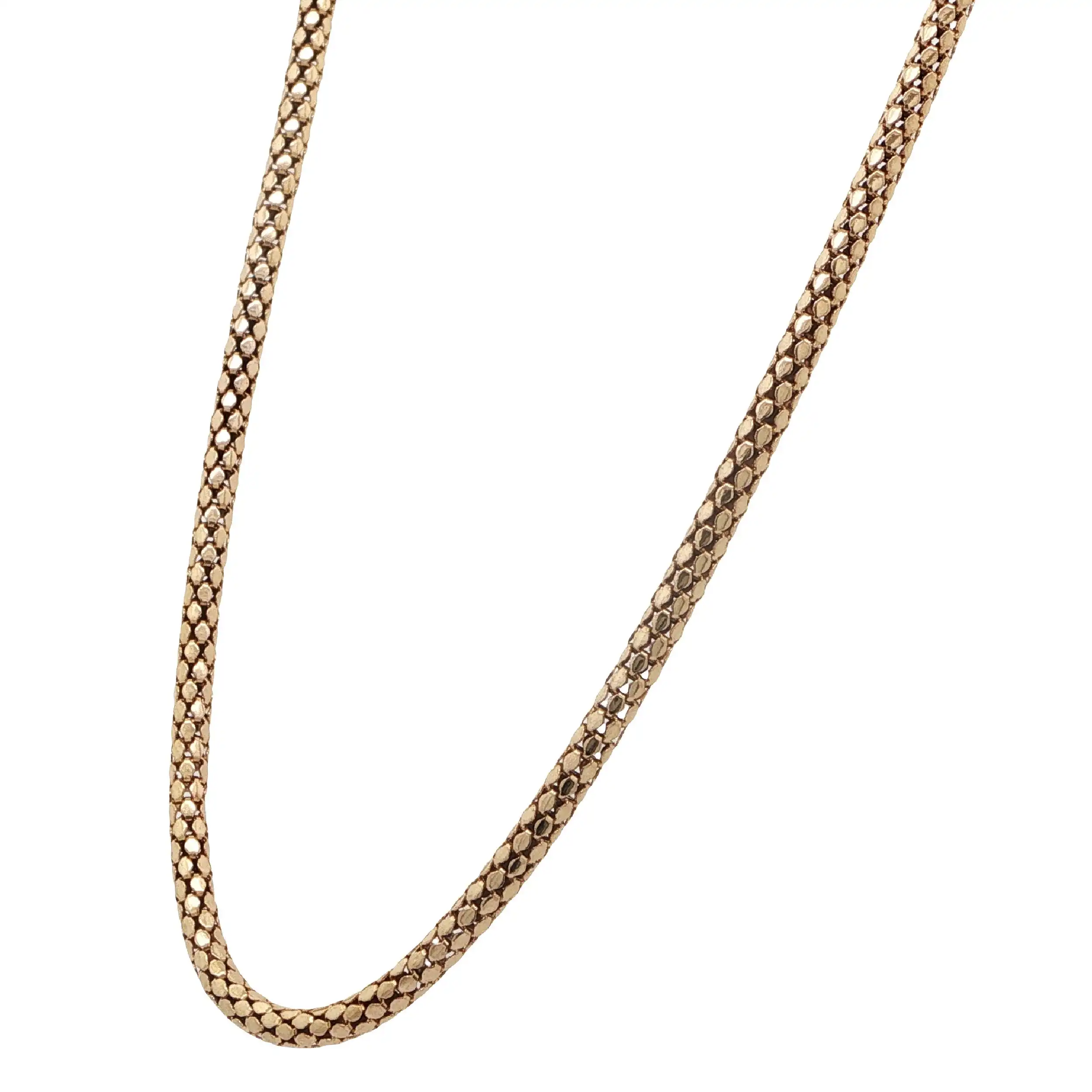 Schlauchkette Gelbgold hohl
