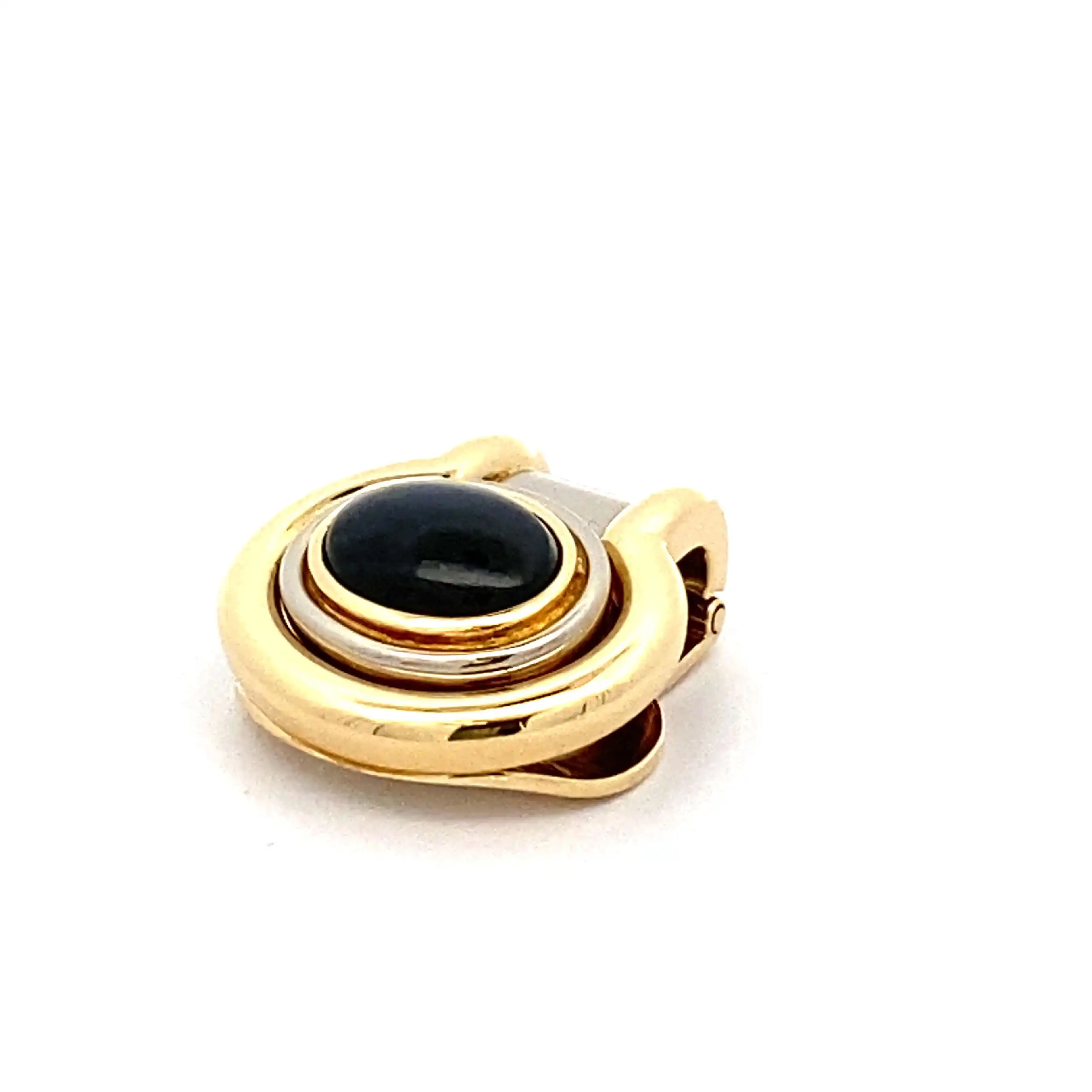 Geldklammer Bicolor mit blauem Cabochon Geldklammer Bicolor mit blauem Cabochon
