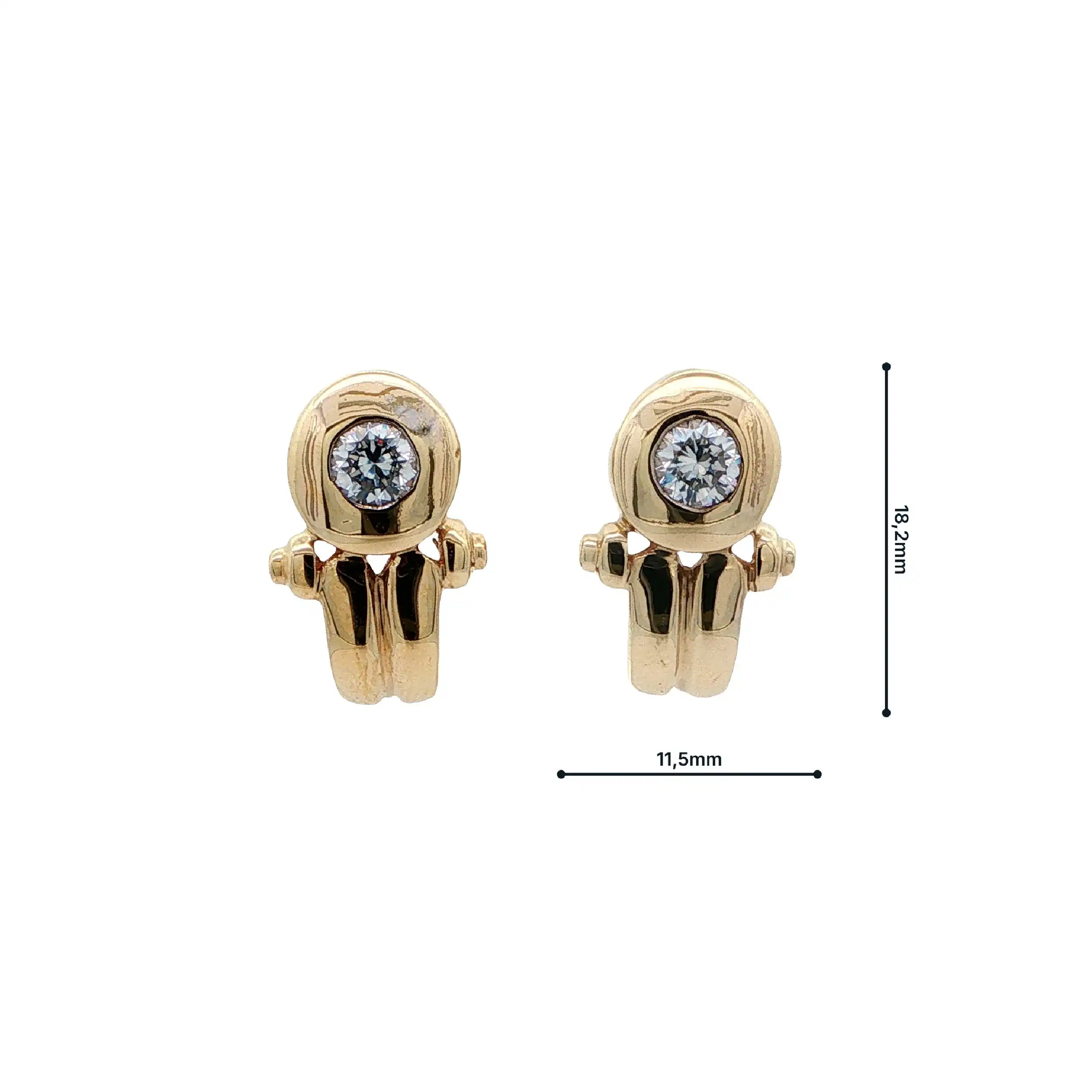 Ohrstecker Gelbgold mit Zirkonia Ohrstecker Gelbgold mit Zirkonia