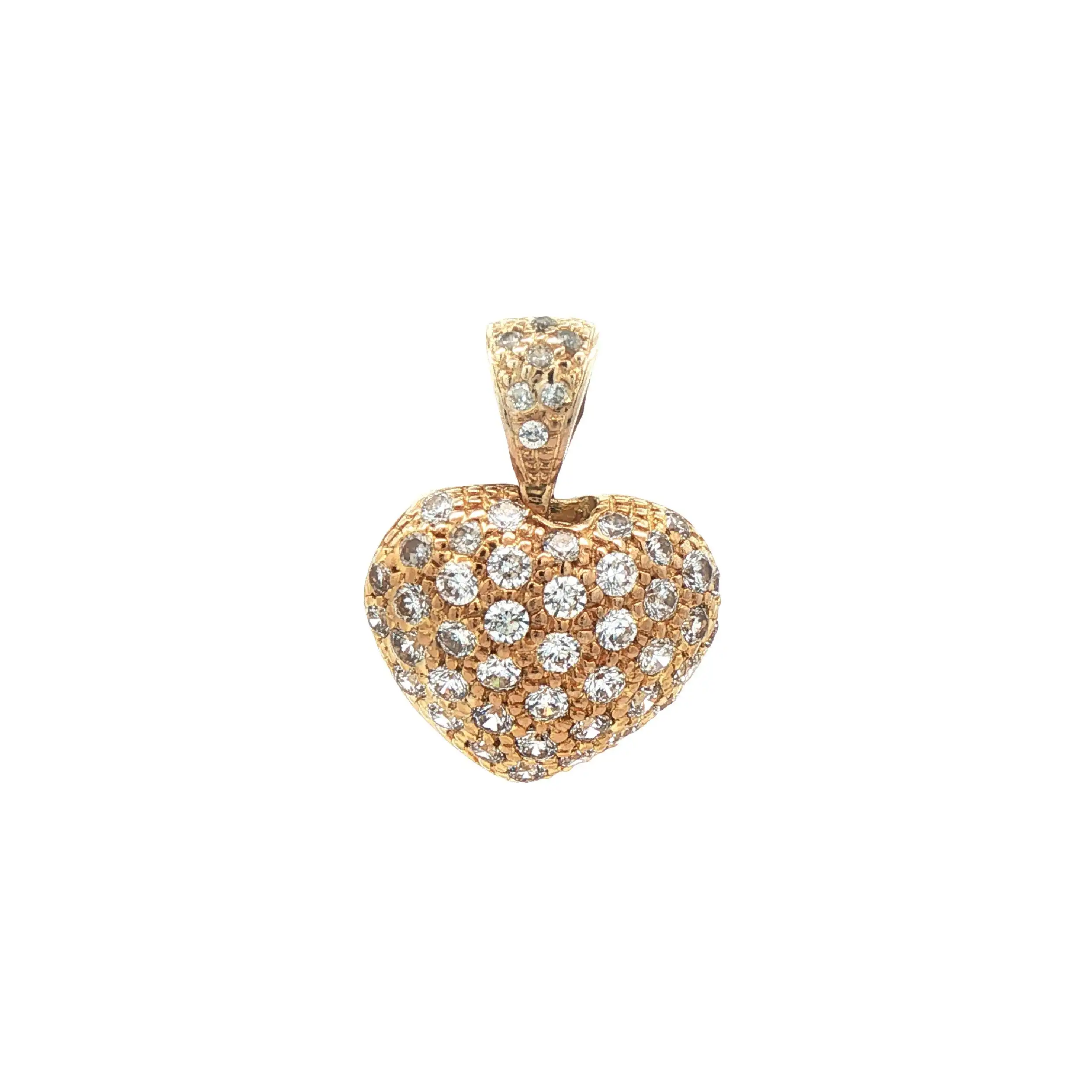 Anhänger Gelbgold Herz mit Zirkonia Anhänger Gelbgold Herz mit Zirkonia