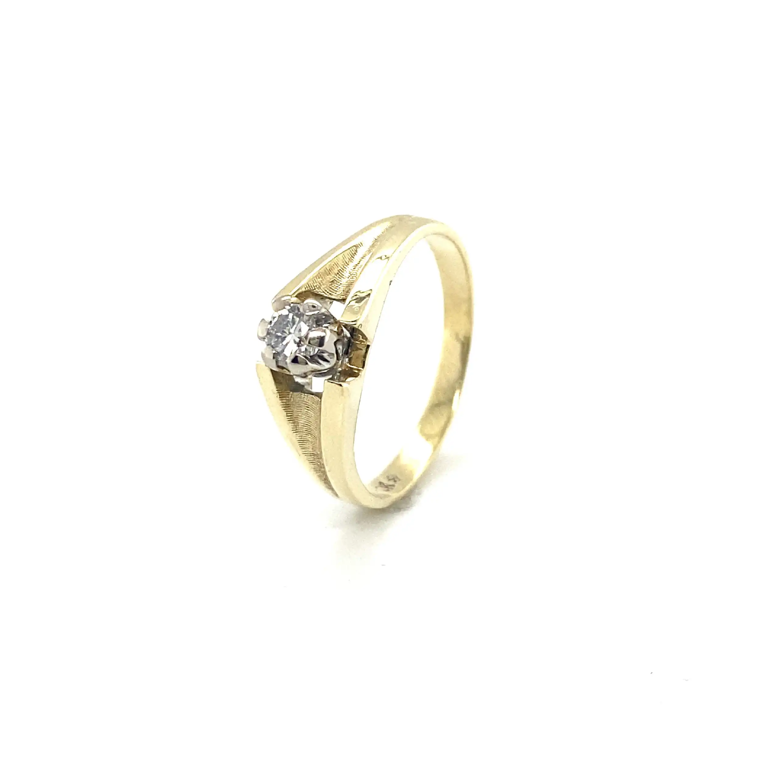 Ring Bicolor mit Brillant Ring Bicolor mit Brillant