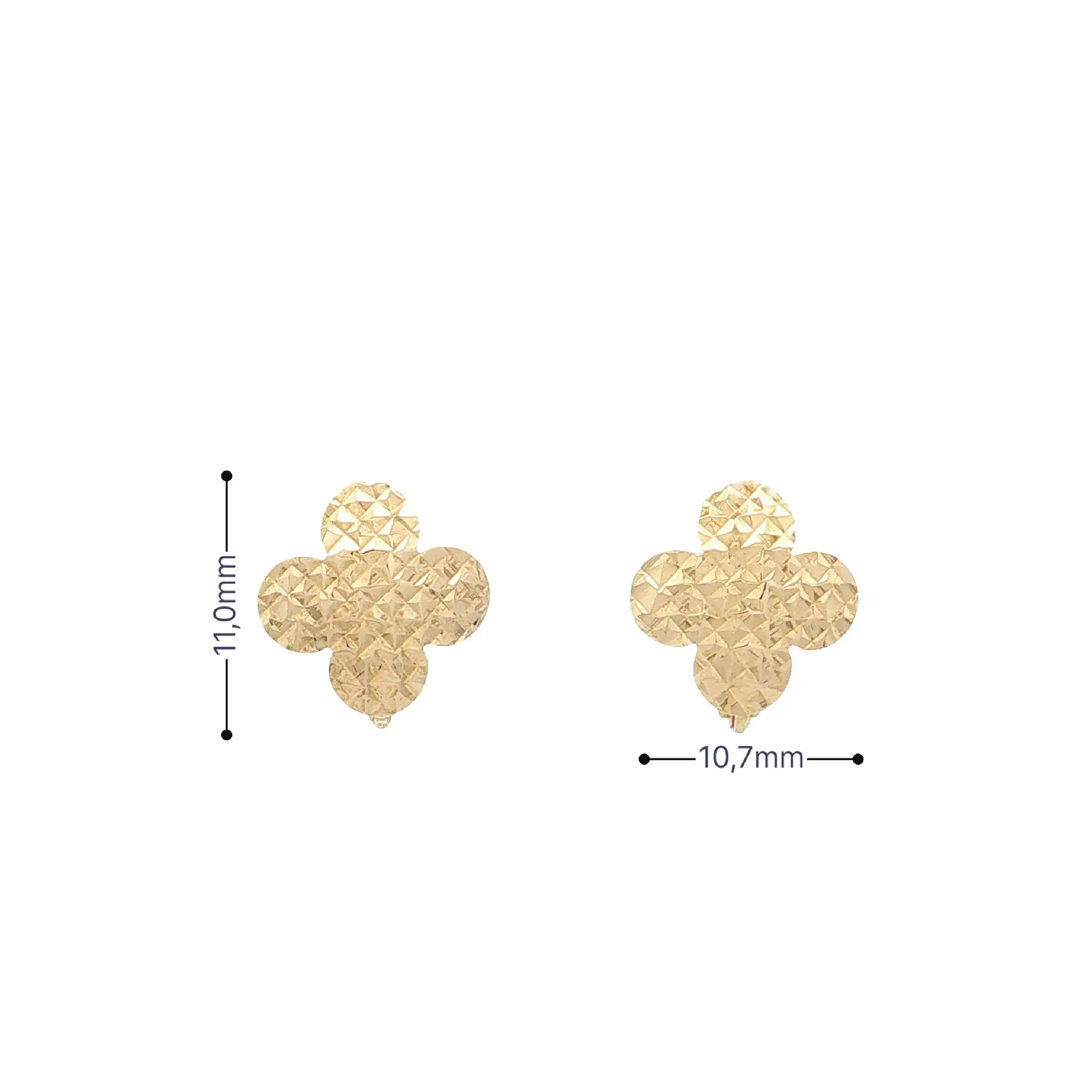 Ohrclips Gelbgold "Blume"