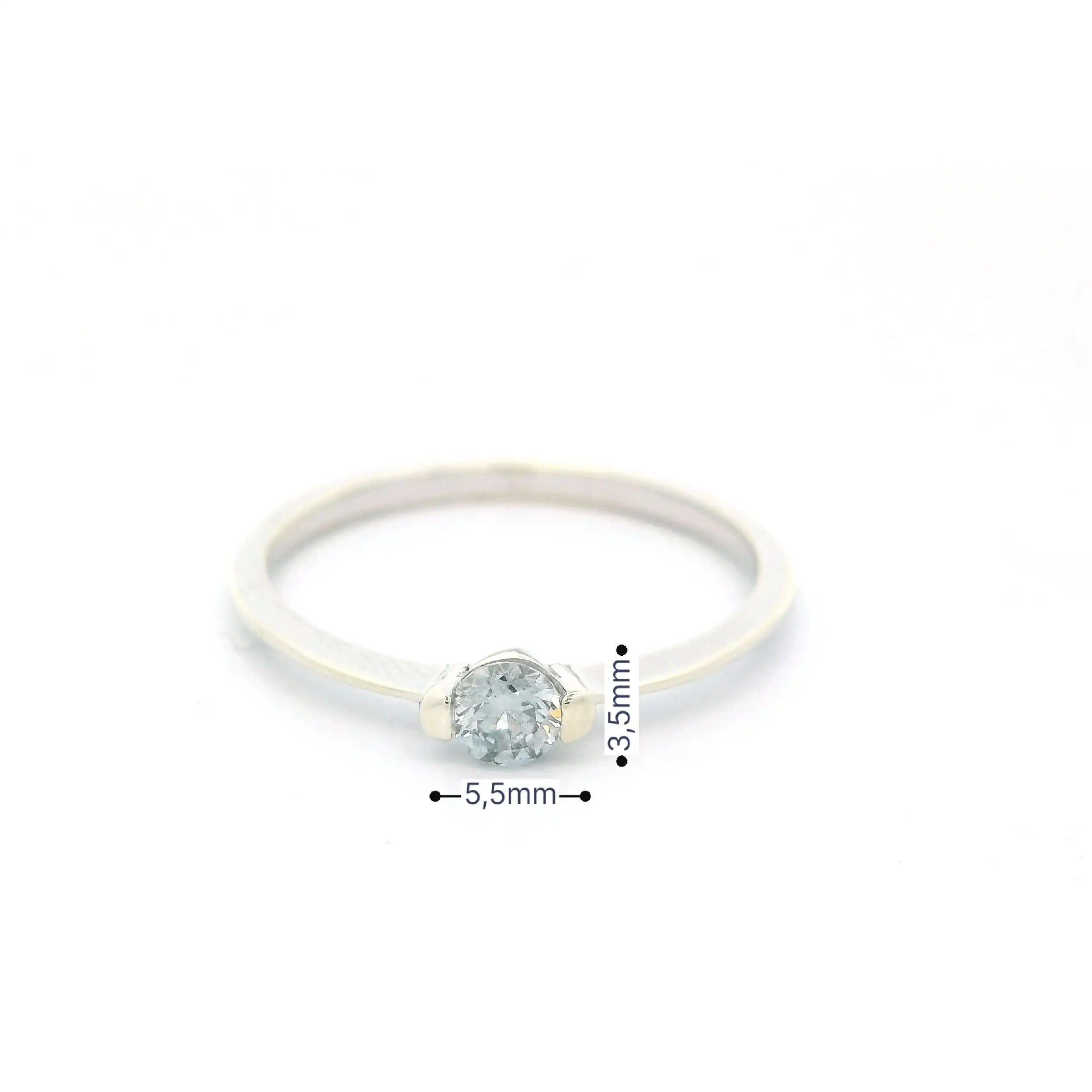 Ring Weißgold mit Brillant Solitär