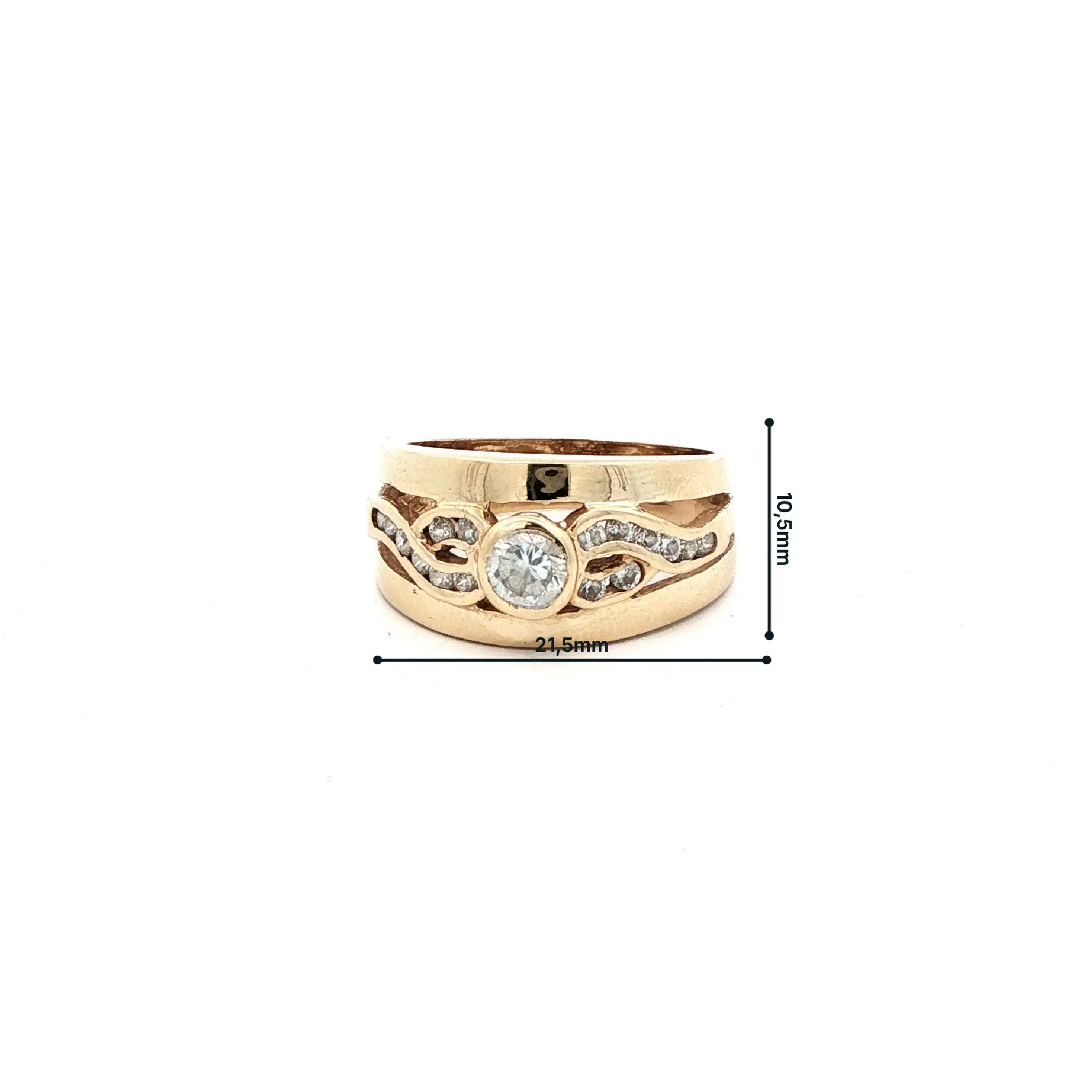 Ring Gelbgold mit Zirkonia