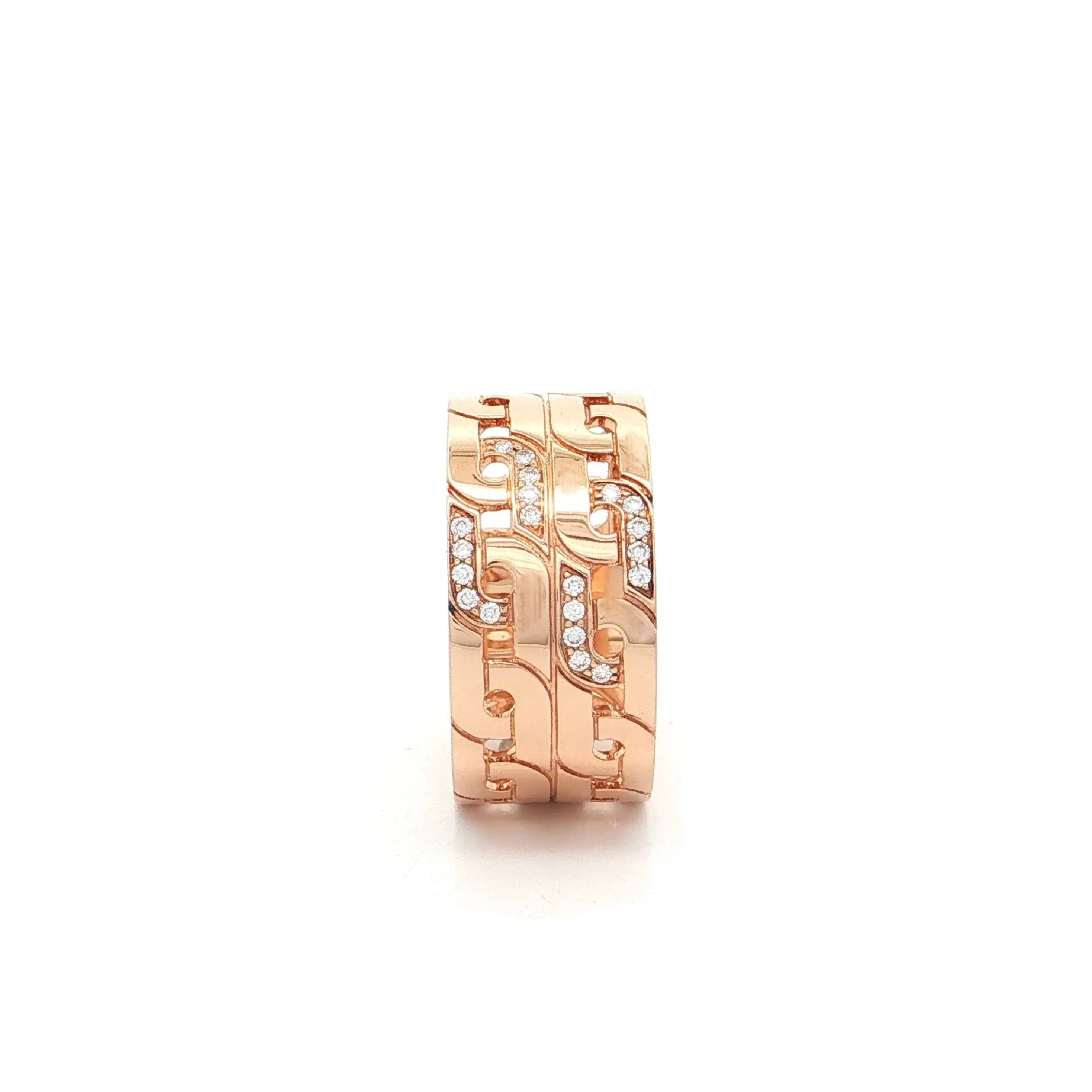 Ring Roségold mit Muster und Brillanten Ring Roségold mit Muster und Brillanten