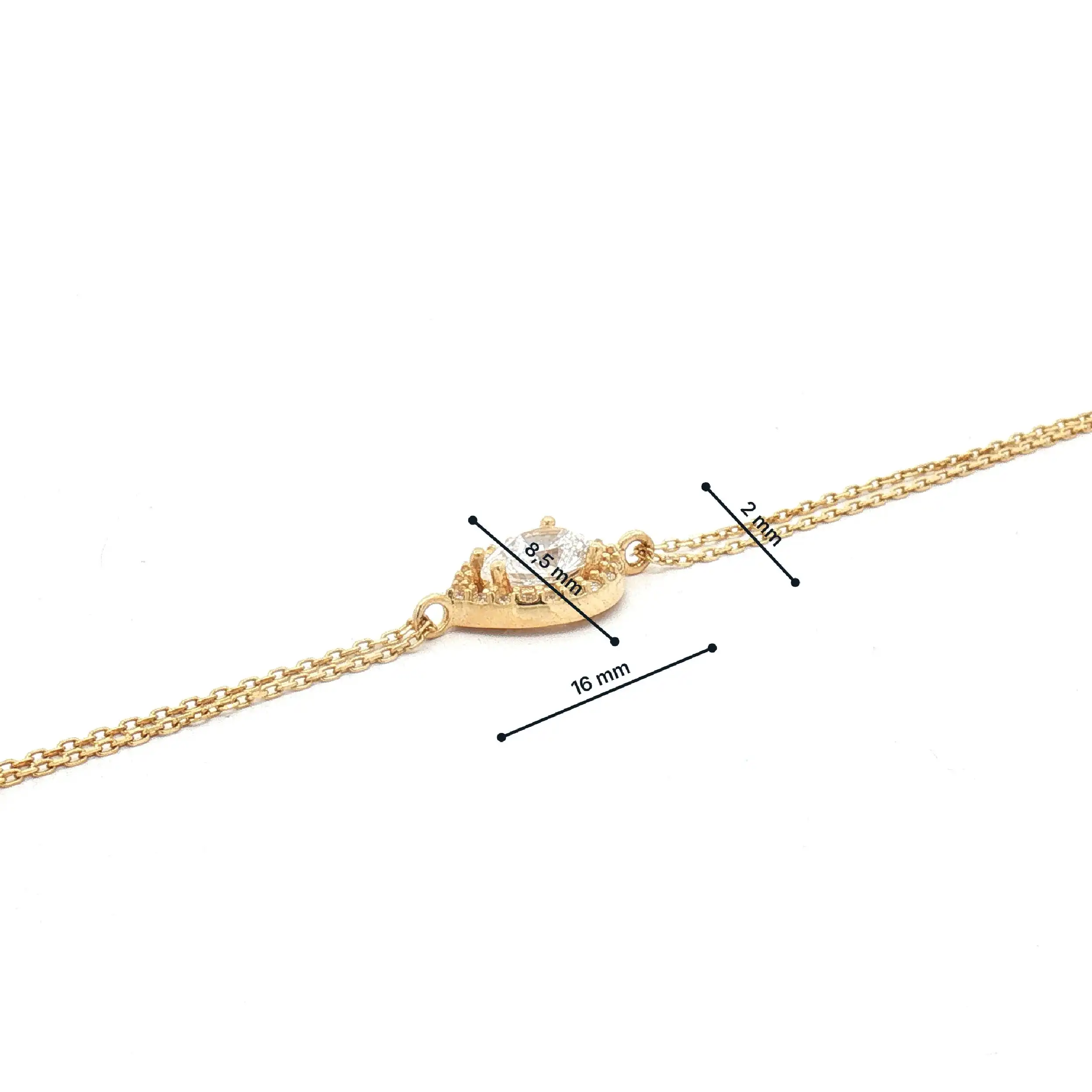 Armband Gelbgold mit Zirkonia Armband Gelbgold mit Zirkonia