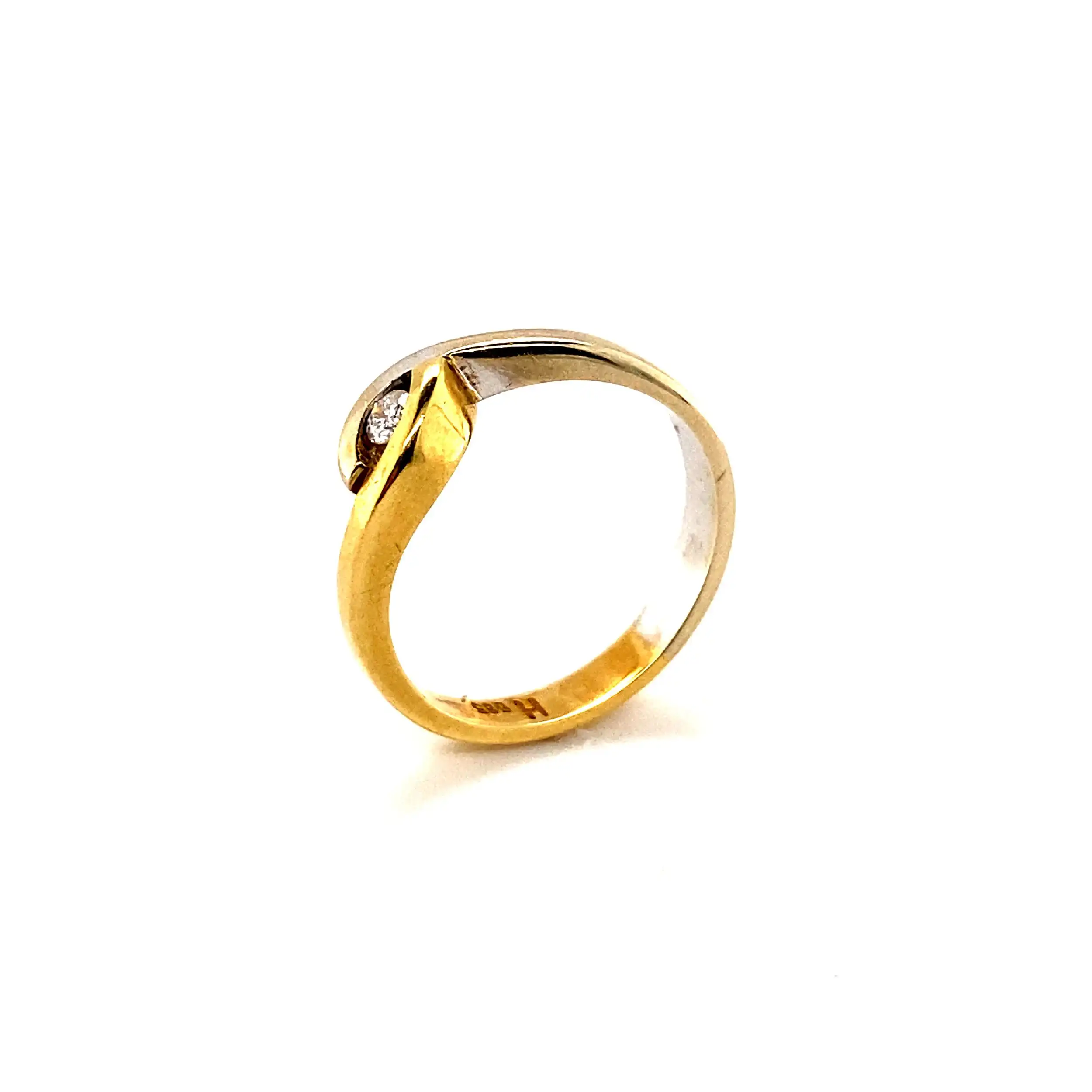 Ring Bicolor mit Brillant Ring Bicolor mit Brillant