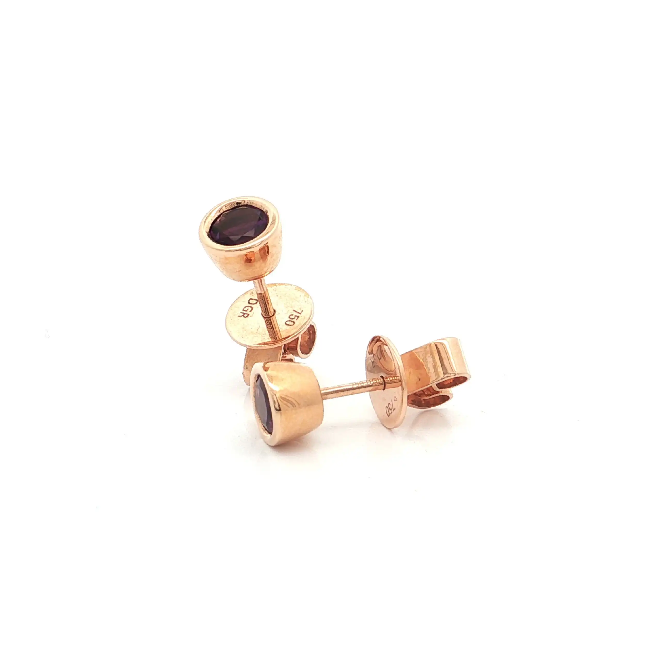 Ohrstecker Roségold mit Amethyst