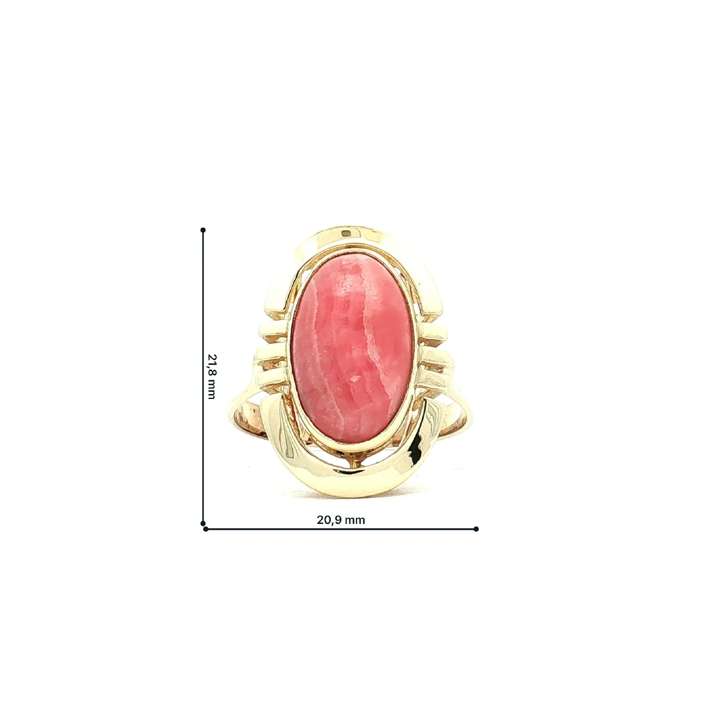 Ring Gelbgold mit Rhodochrosit