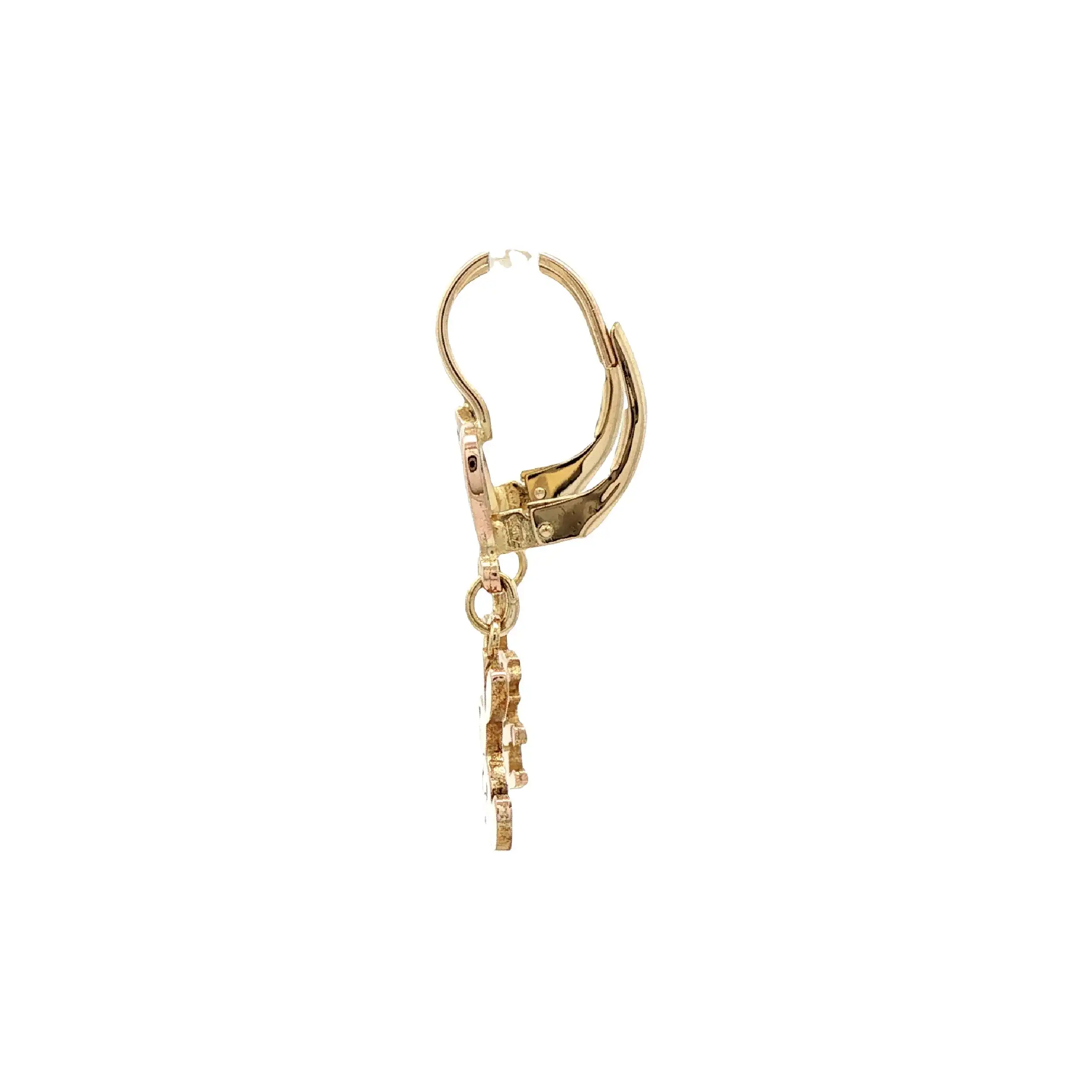Ohrhänger Bicolor mit Diamanten und Hasen Ohrhänger Bicolor mit Diamanten und Hasen