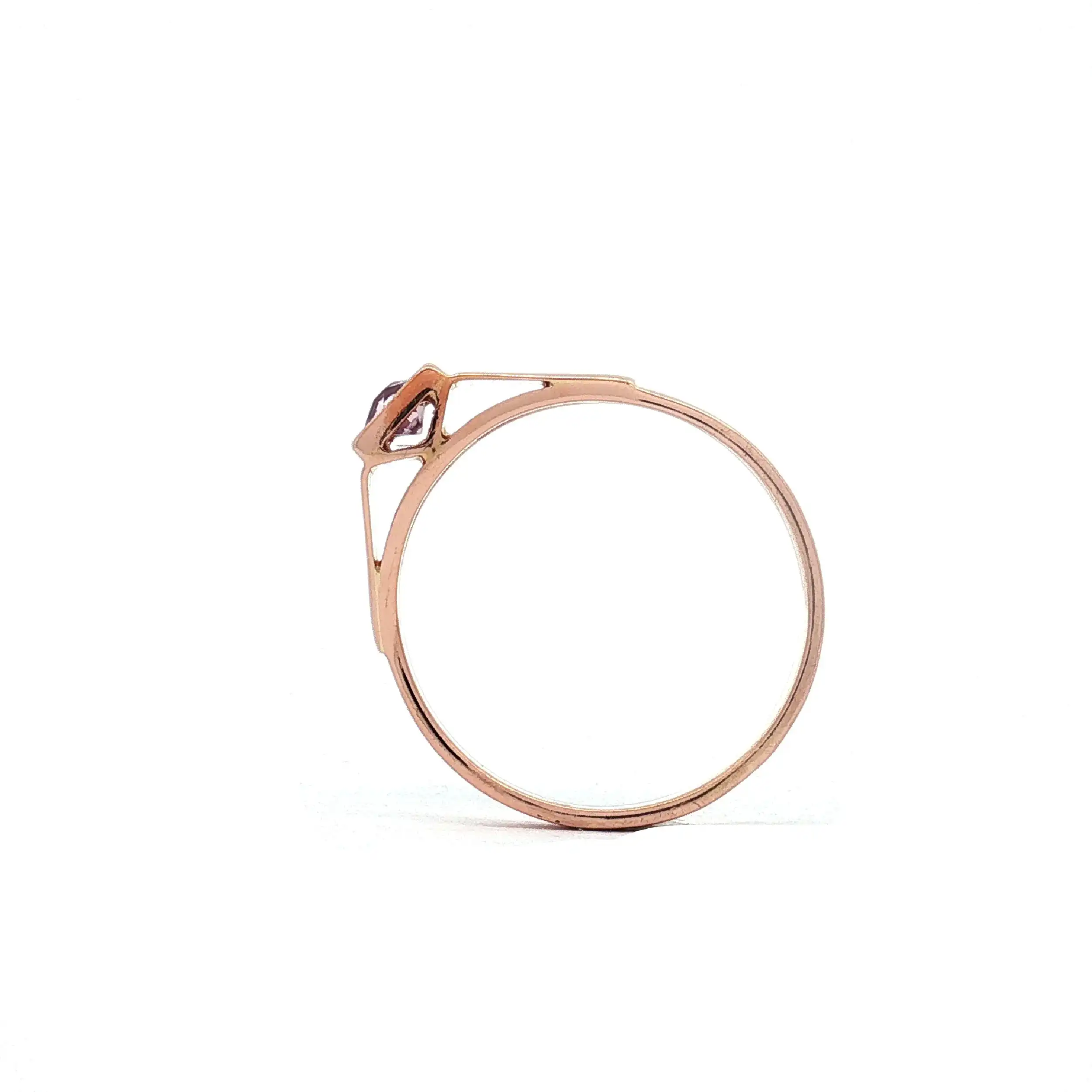 Ring Rosegold mit Farbstein