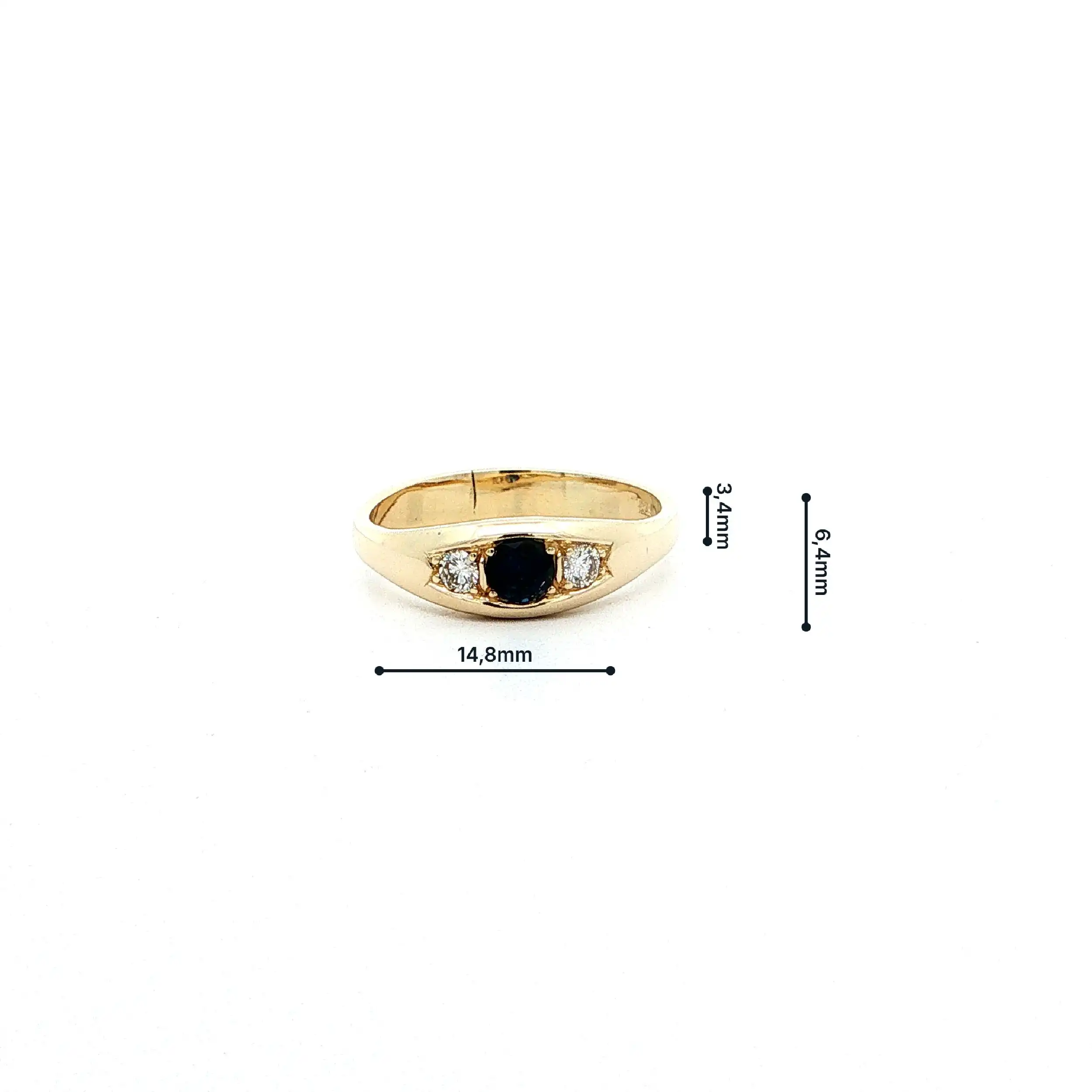 Ring Gelbgold mit Saphir & Brillanten Ring Gelbgold mit Saphir & Brillanten