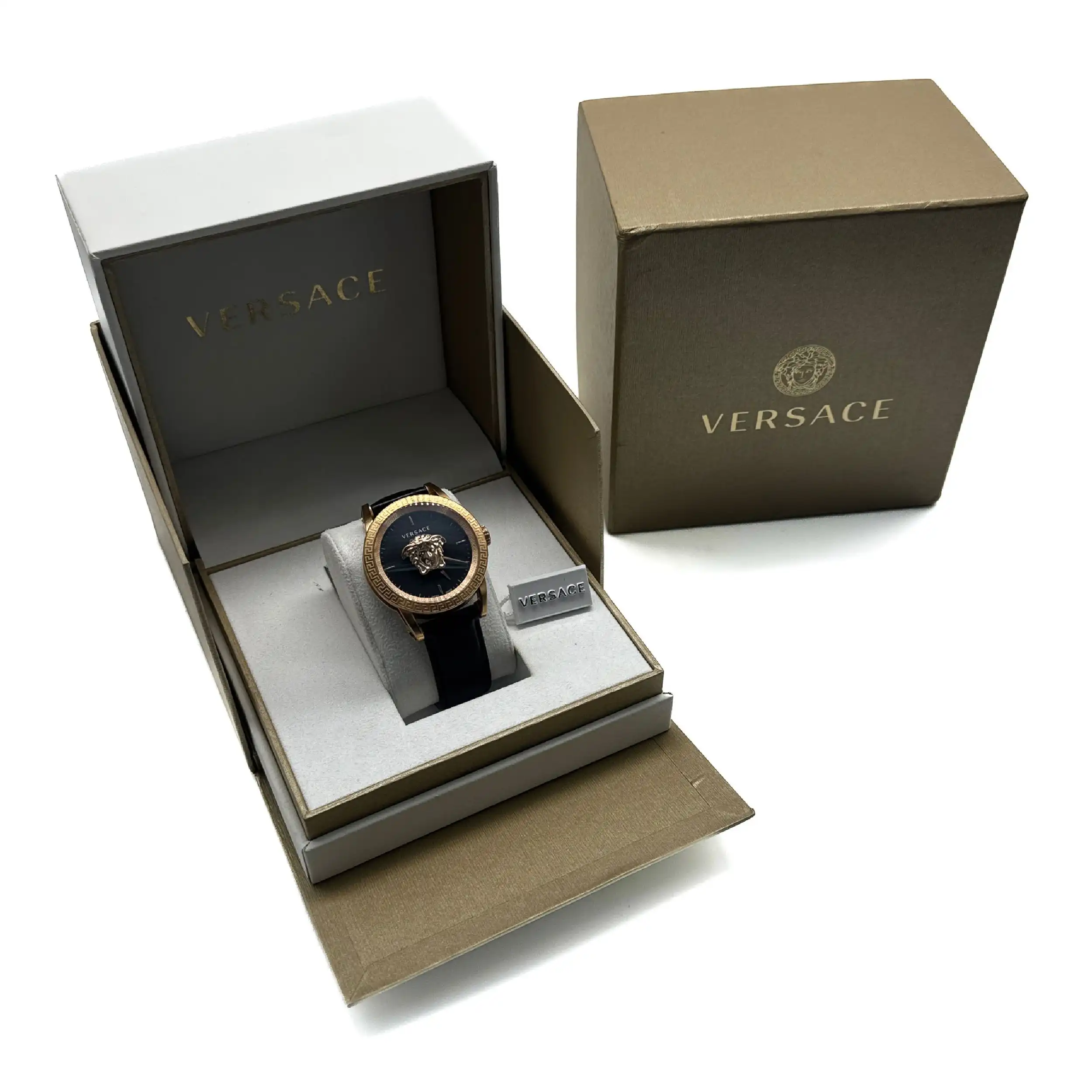 Herrenuhr Versace 43mm vergoldet verd01420 mit Box und Papieren
