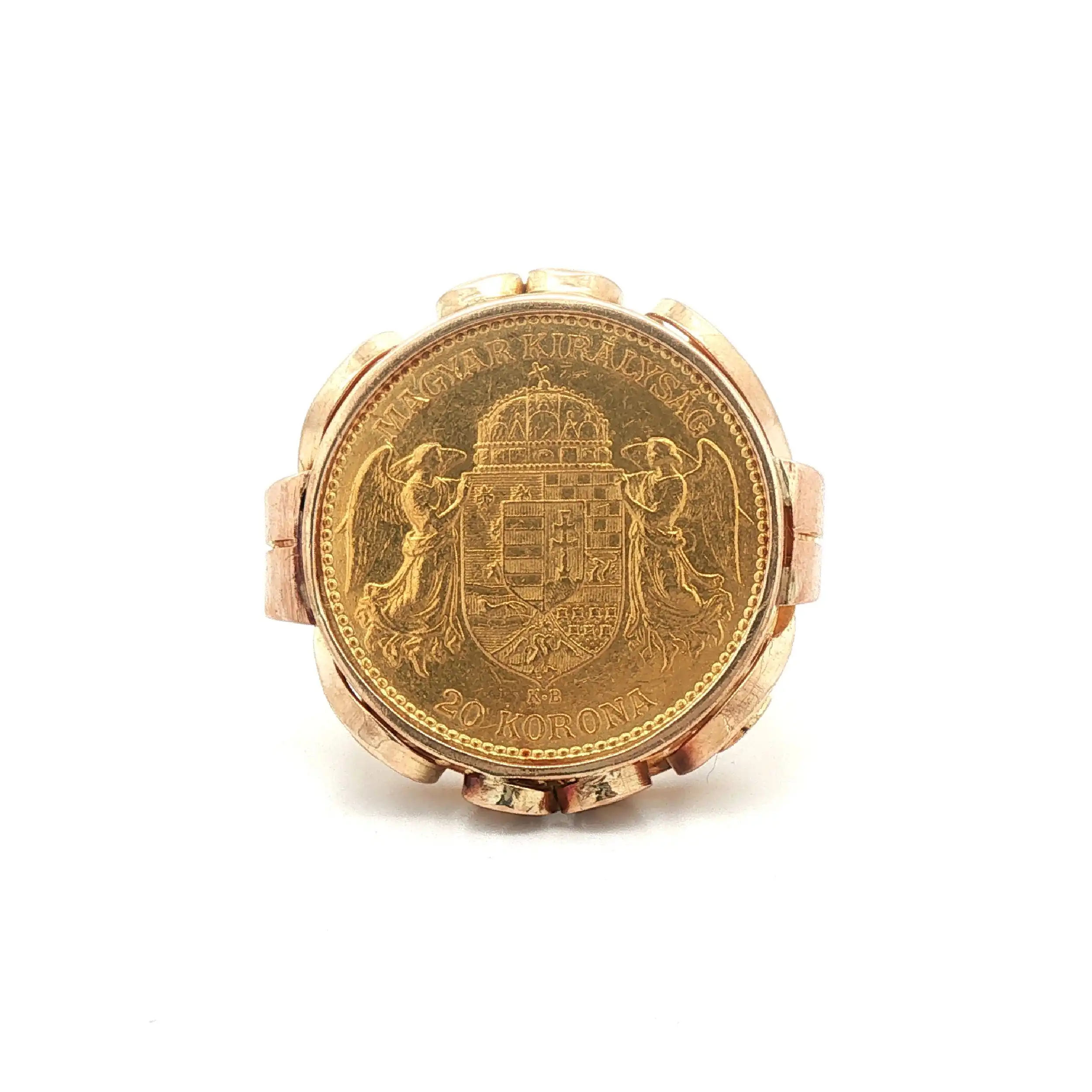 Ring Gelbgold mit 20 kronen Münze
