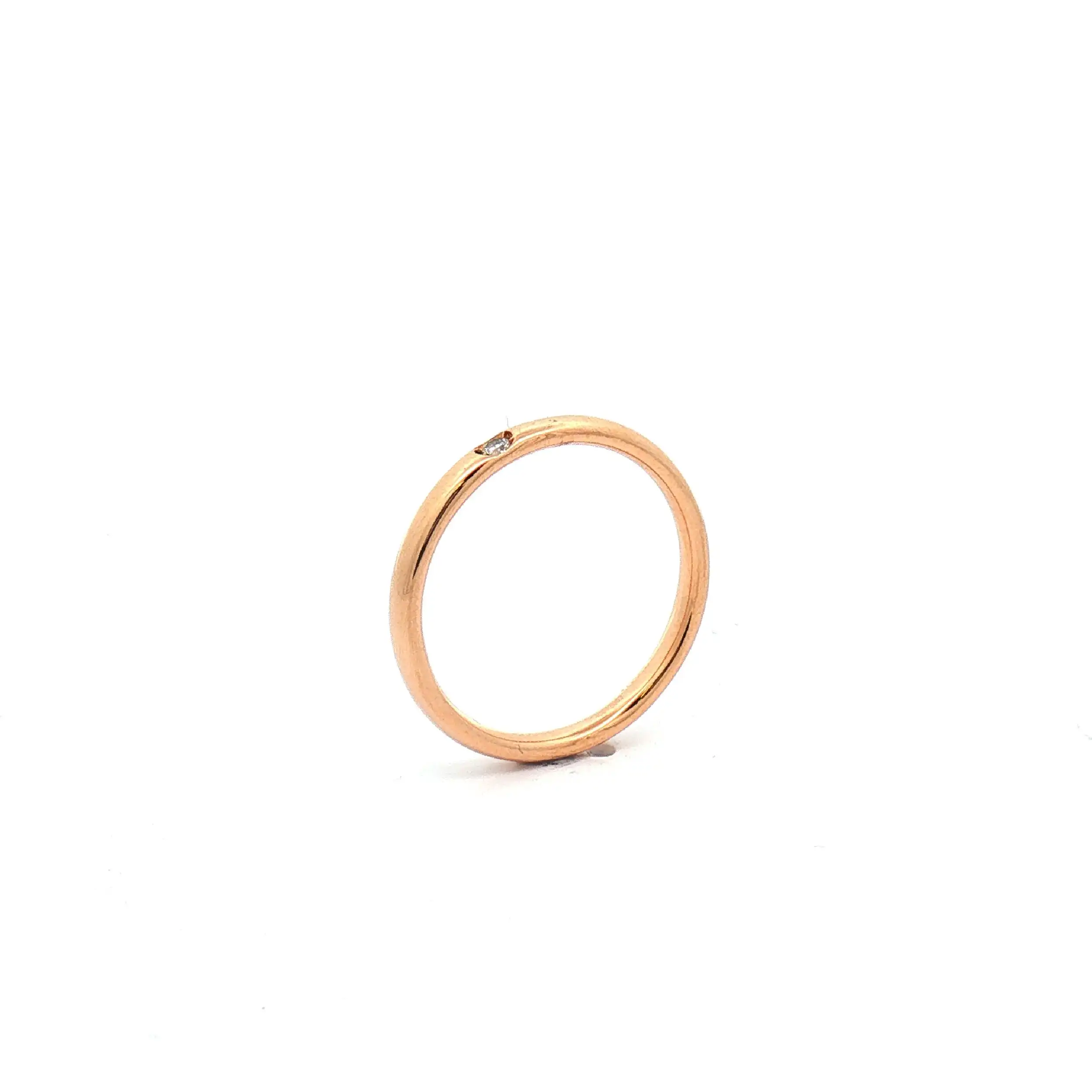 Trauring Gelbgold mit Brillant