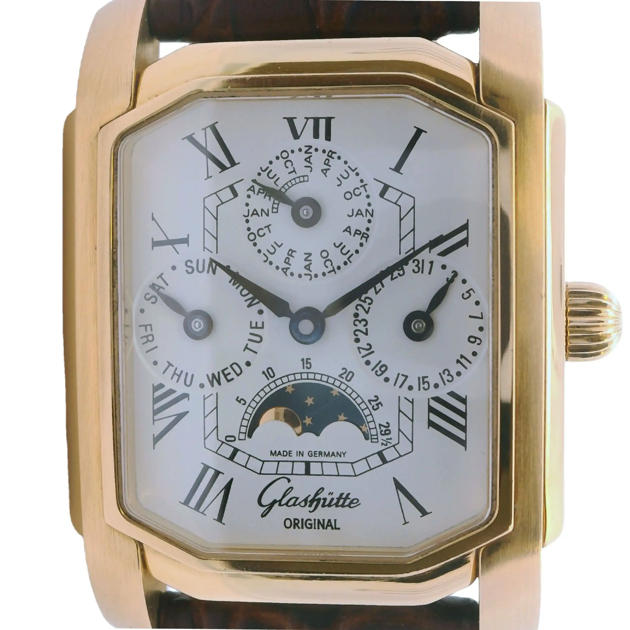 Herrenuhr Glashütte Original Karree Ewiger Kalender Roségold Herrenuhr Glashütte Original Karree Ewiger Kalender Roségold