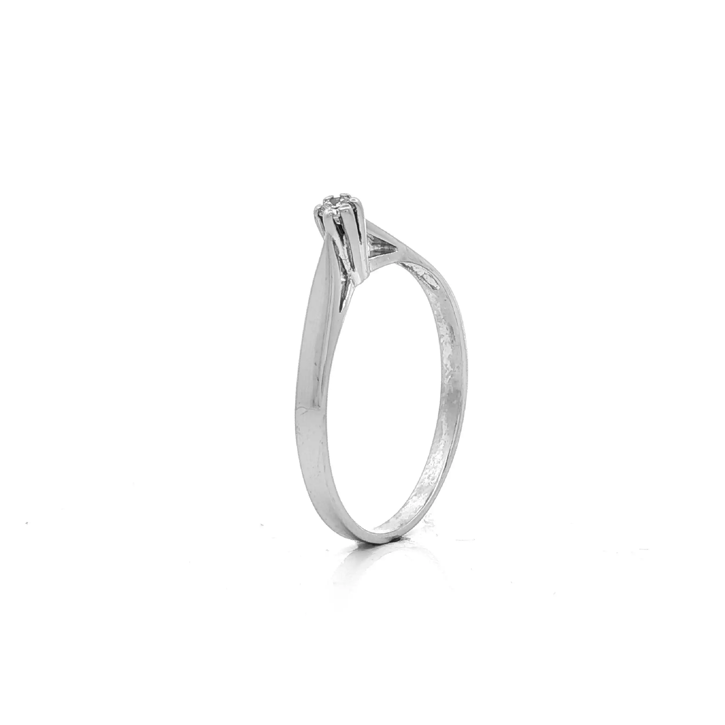 Ring Weißgold mit Solitär Brillant Ring Weißgold mit Solitär Brillant