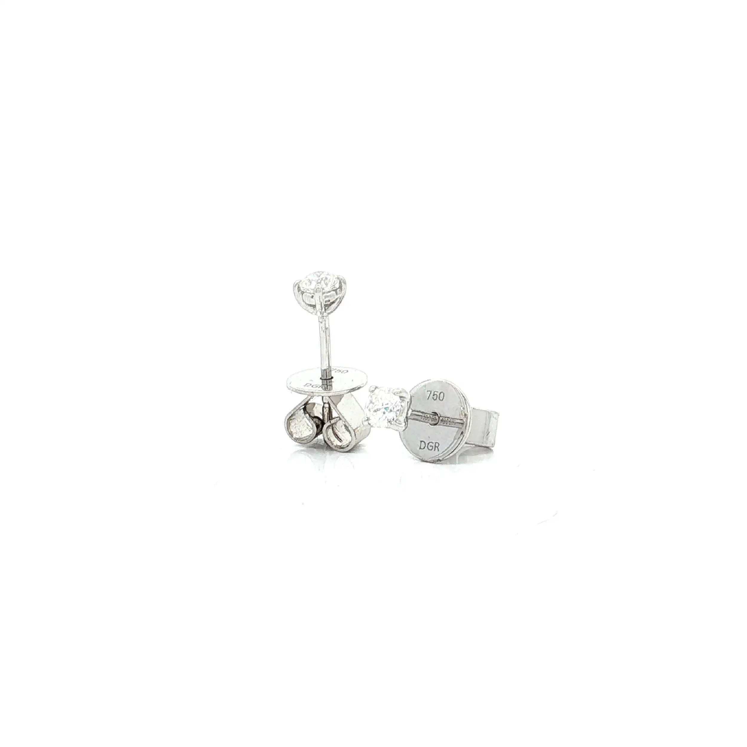 Solitärohrstecker Weißgold mit Brillant Solitär Solitärohrstecker Weißgold mit Brillant Solitär