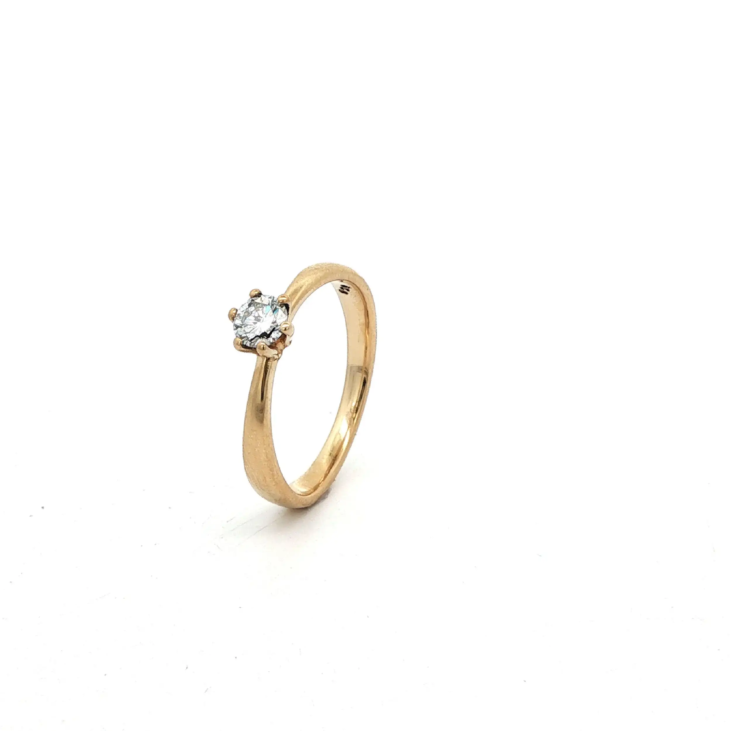 Ring Gelbgold mit Solitär Brillant
