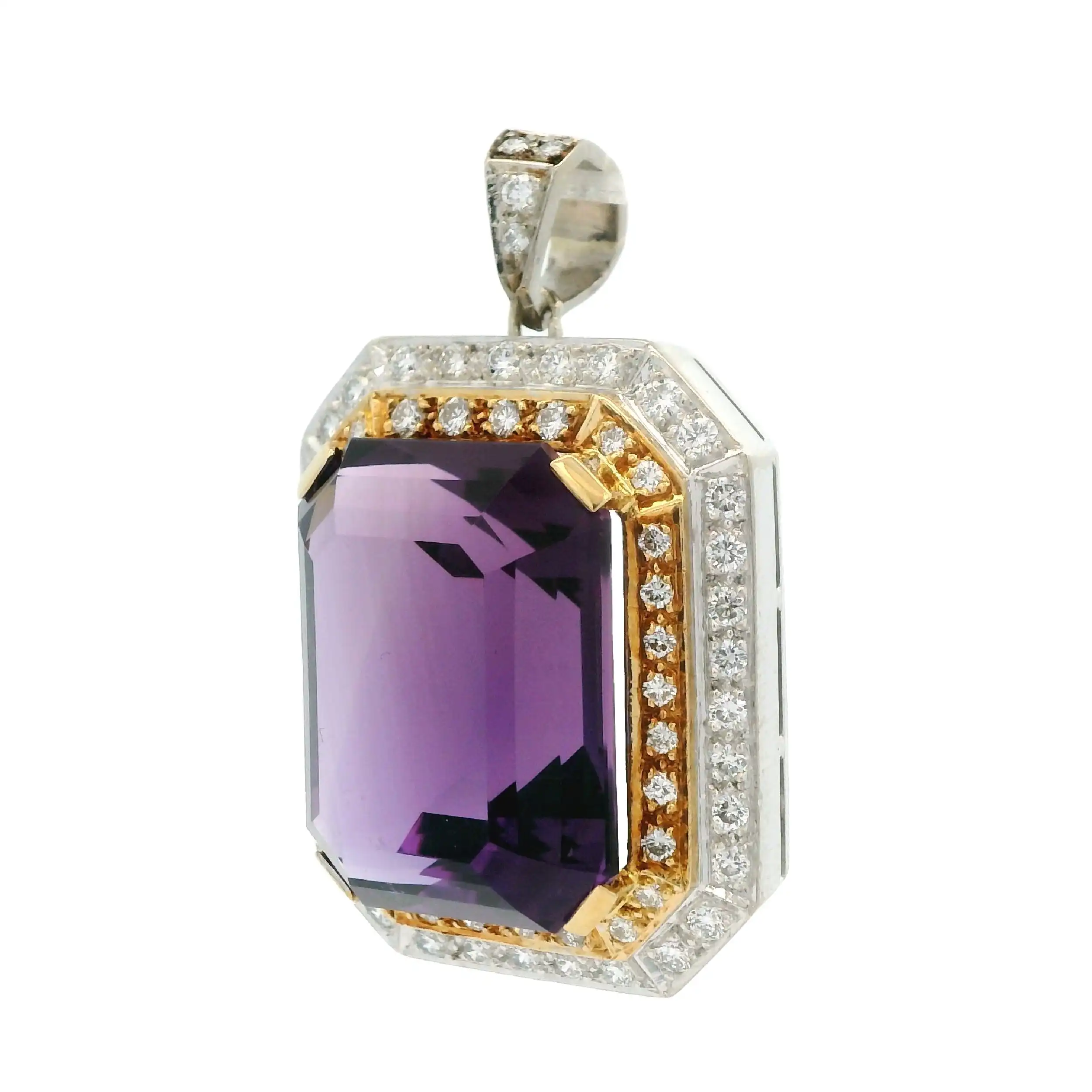Anhänger Bicolor mit Amethyst und Diamanten