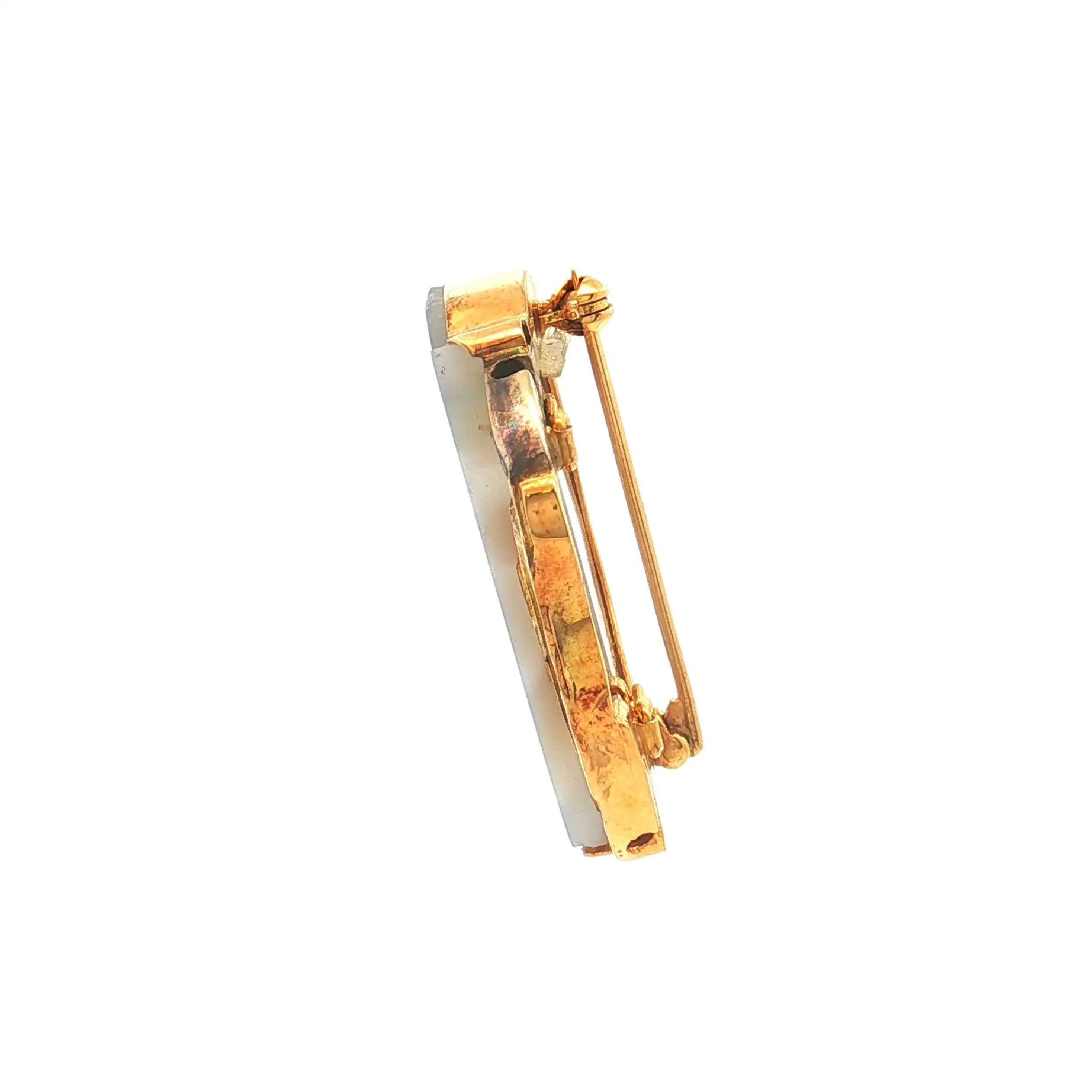 Nadel / Anhänger Gelbgold mit Quarz Nadel / Anhänger Gelbgold mit Quarz