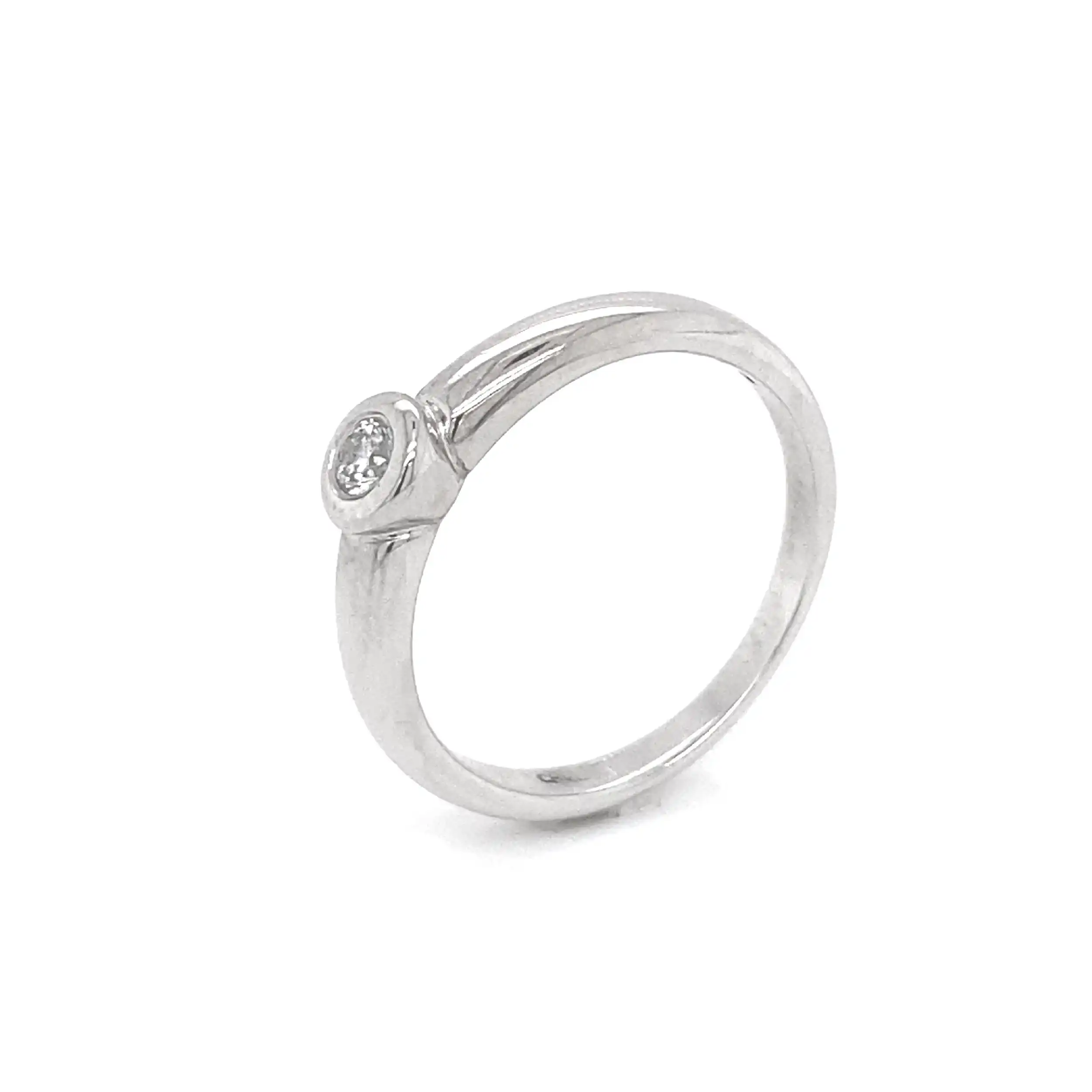 Ring Weißgold mit Brillant Christ