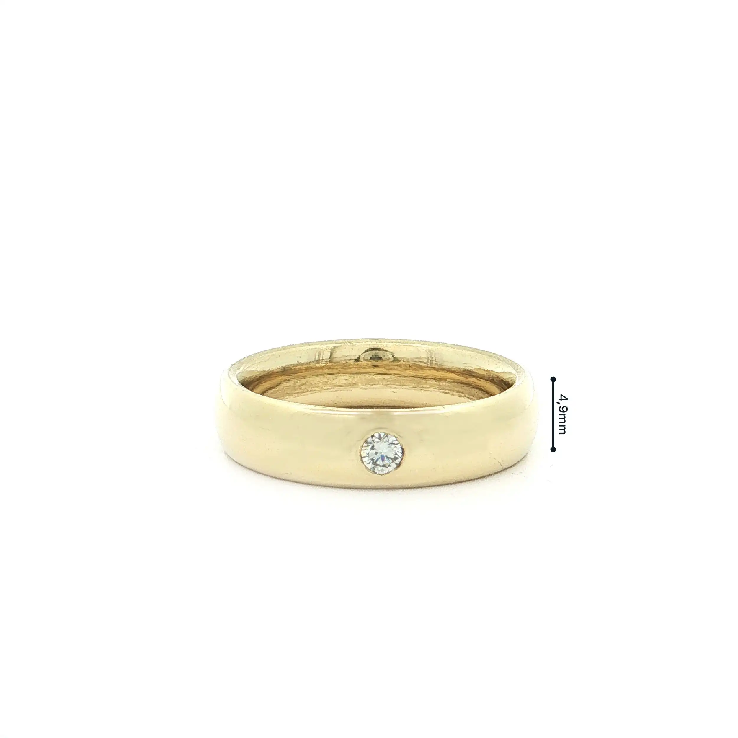 Trauring Gelbgold mit Brillant