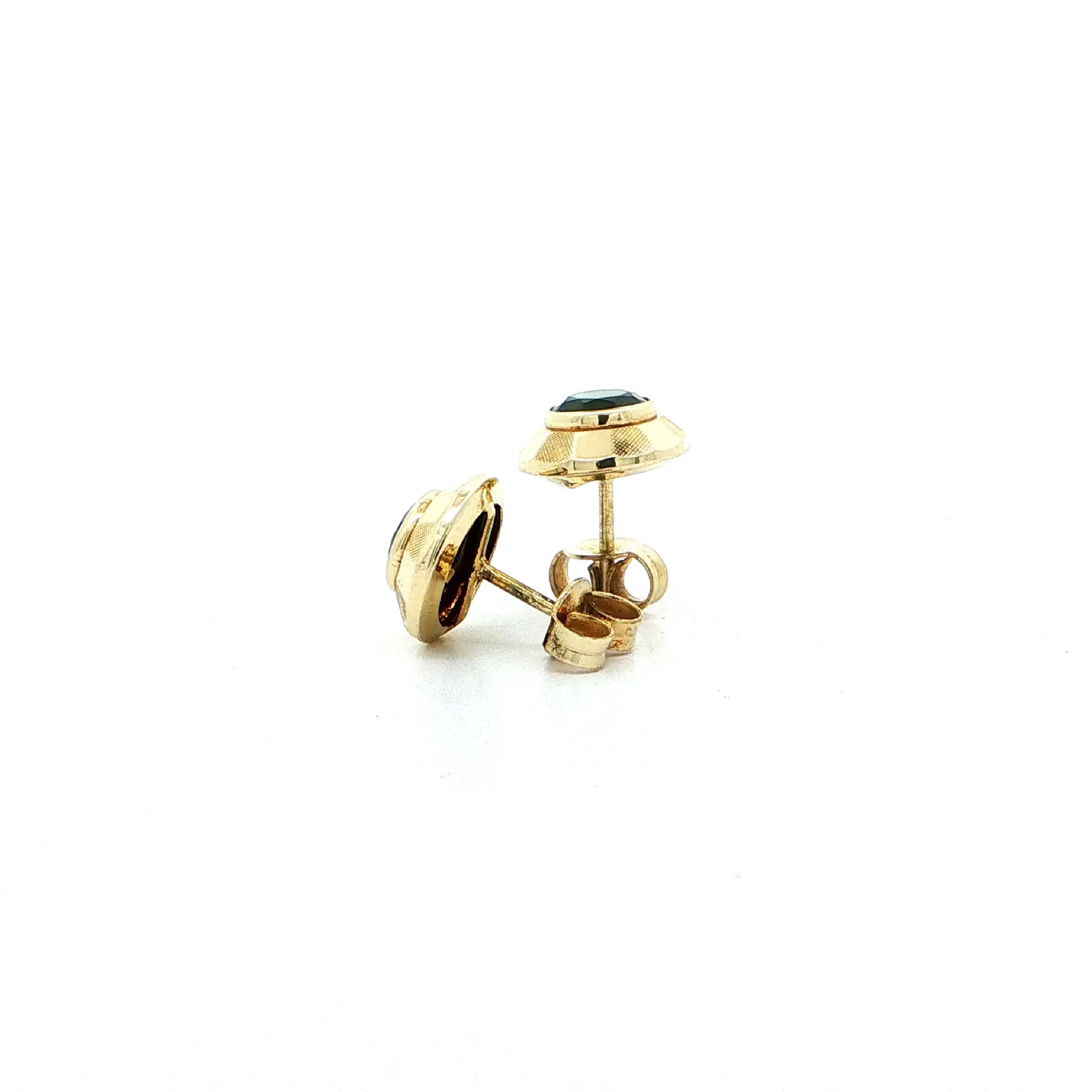 Ohrstecker Gelbgold mit Grossular Ohrstecker Gelbgold mit Grossular
