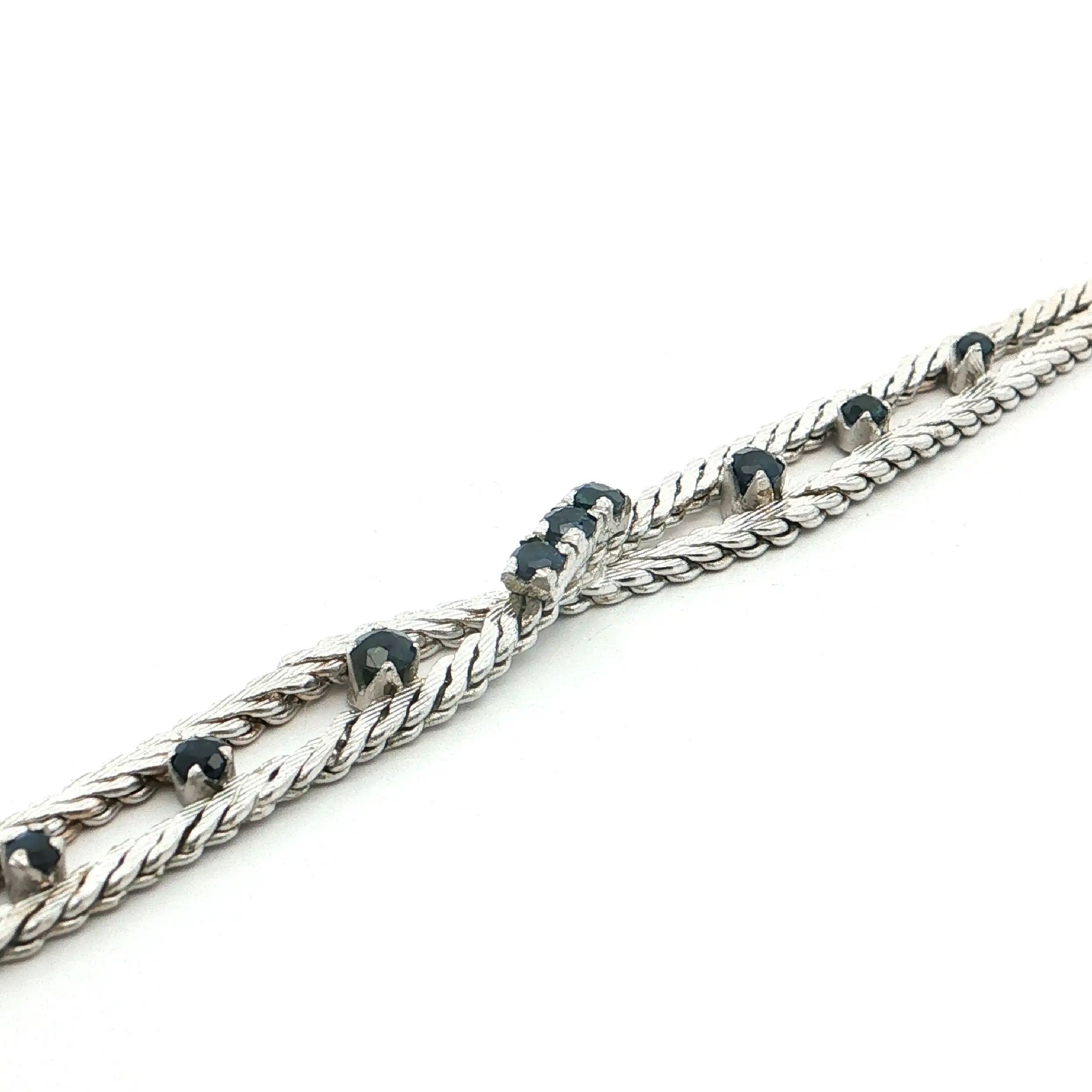 Armband Weißgold mit Saphiren