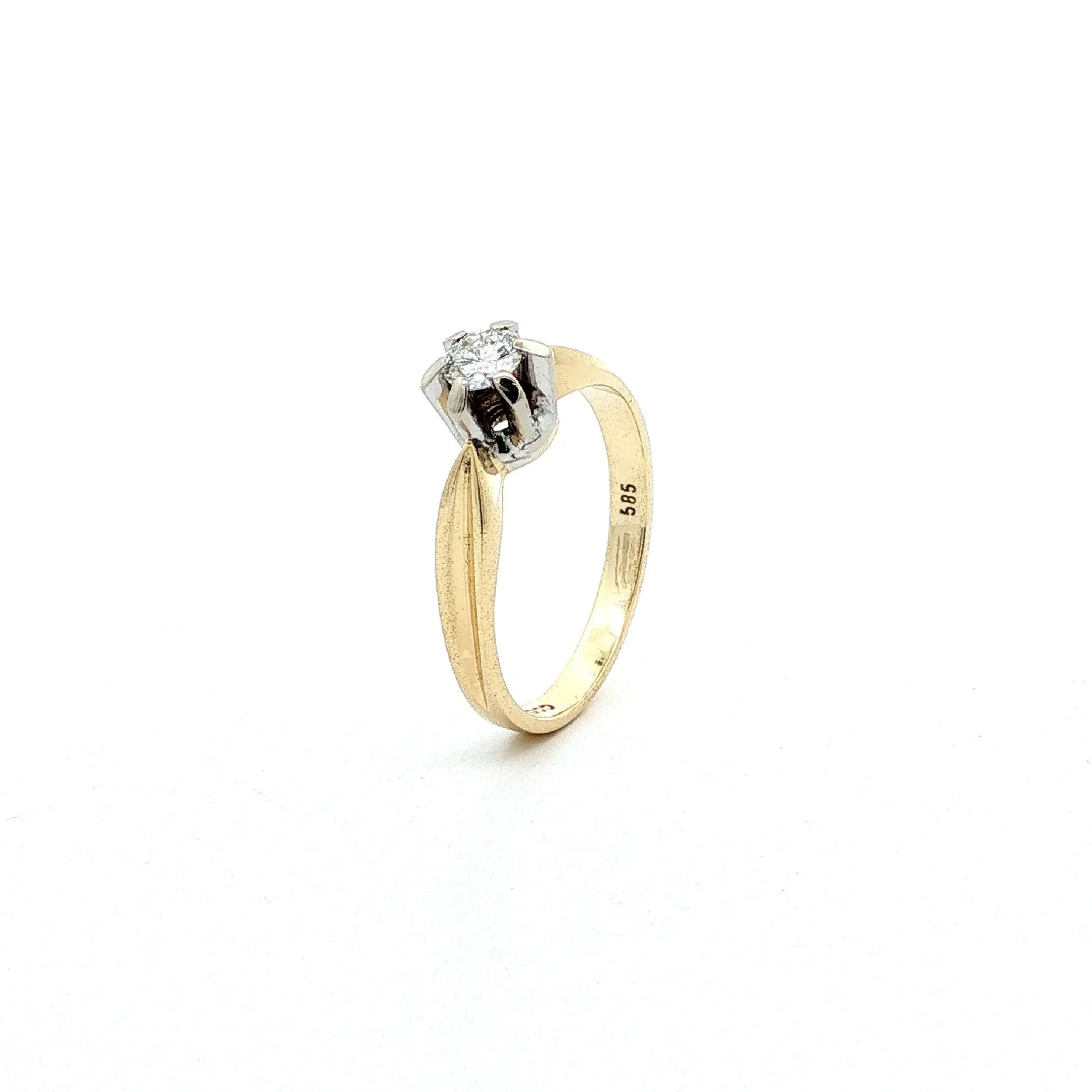 Ring Bicolor mit Brillant