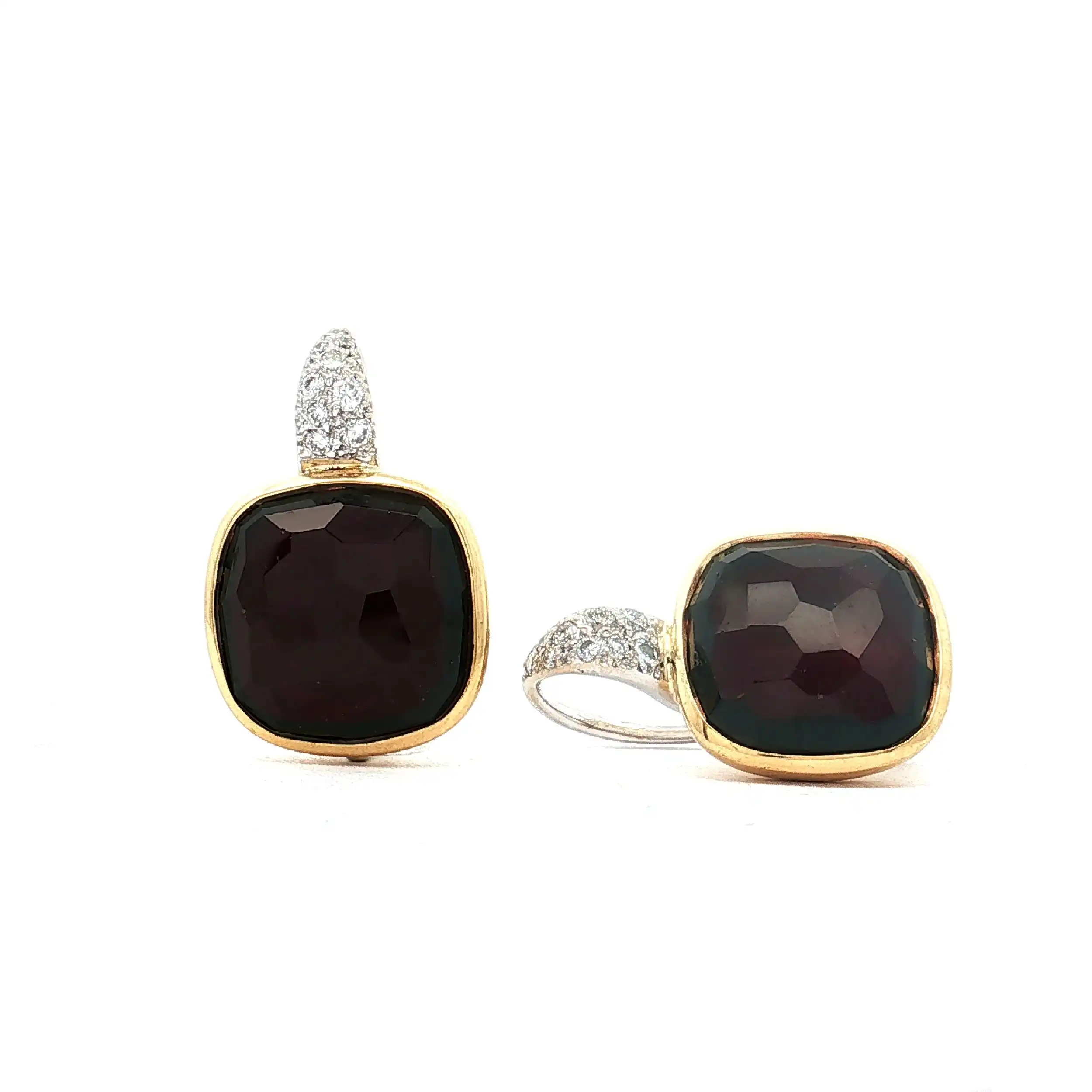 Ohrhänger Bicolor Pomellato Shéhérazade mit Granat und Brillanten
