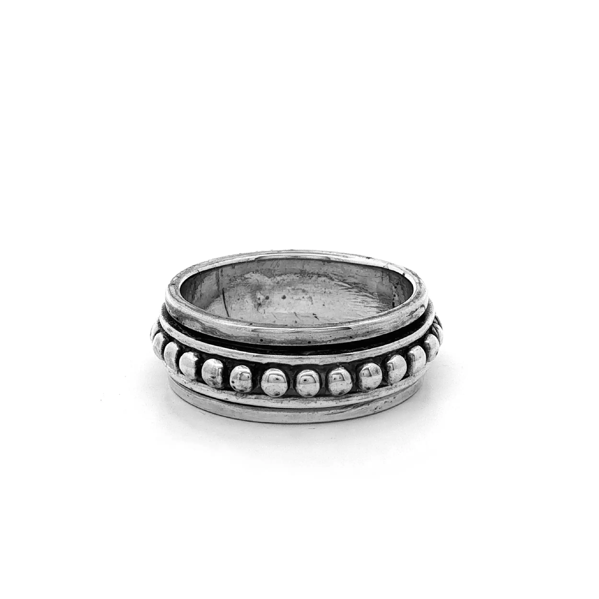 Herrenring Silber mit drehbarem Element