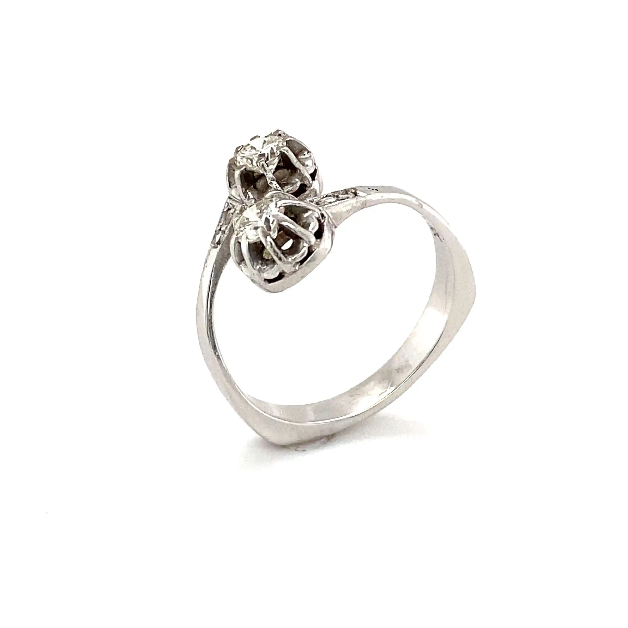 Ring Weißgold mit Brillanten & Diamantrosen Ring Weißgold mit Brillanten & Diamantrosen