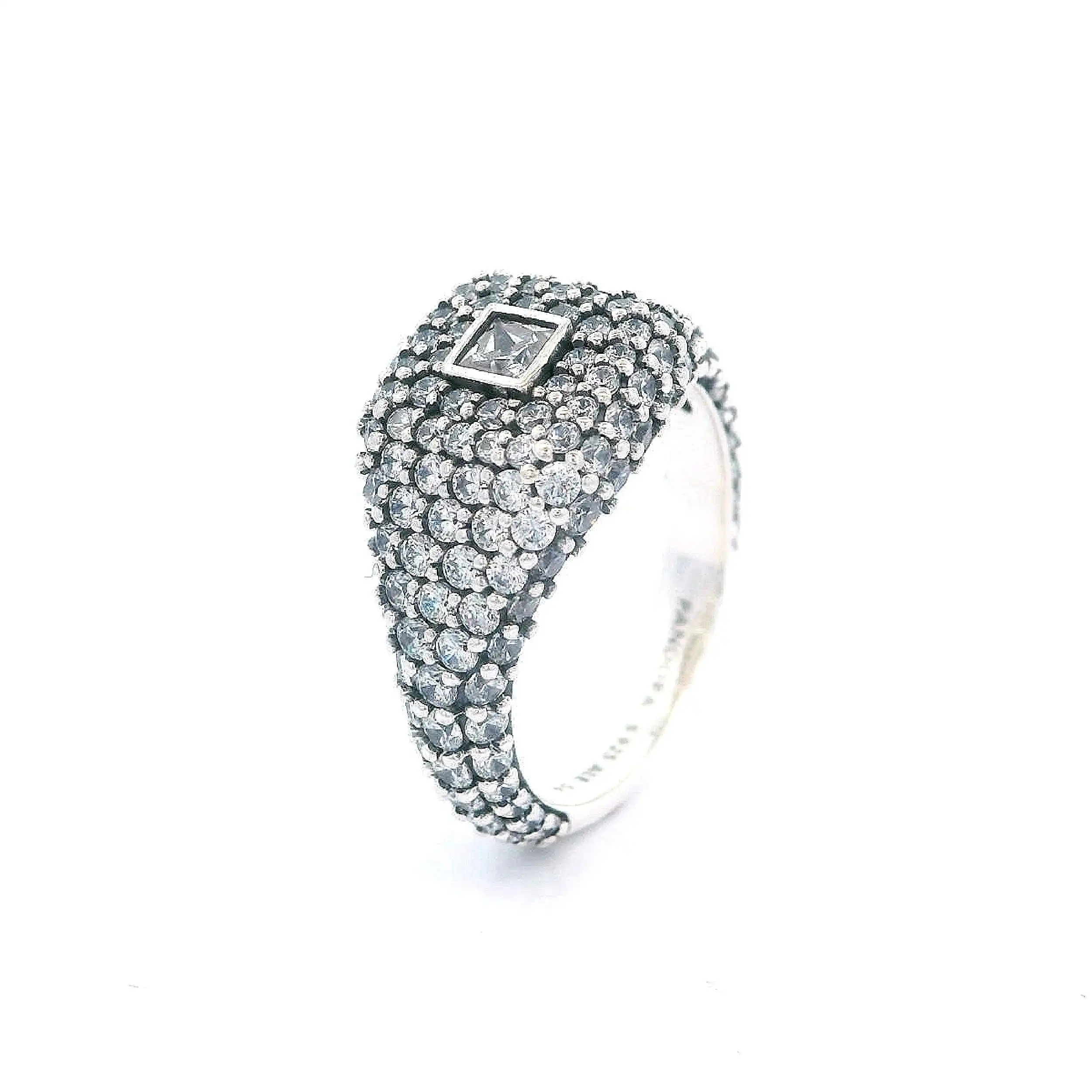 Ring Pandora Silber "Pave-Quadrat" Ring Pandora Silber "Pave-Quadrat"