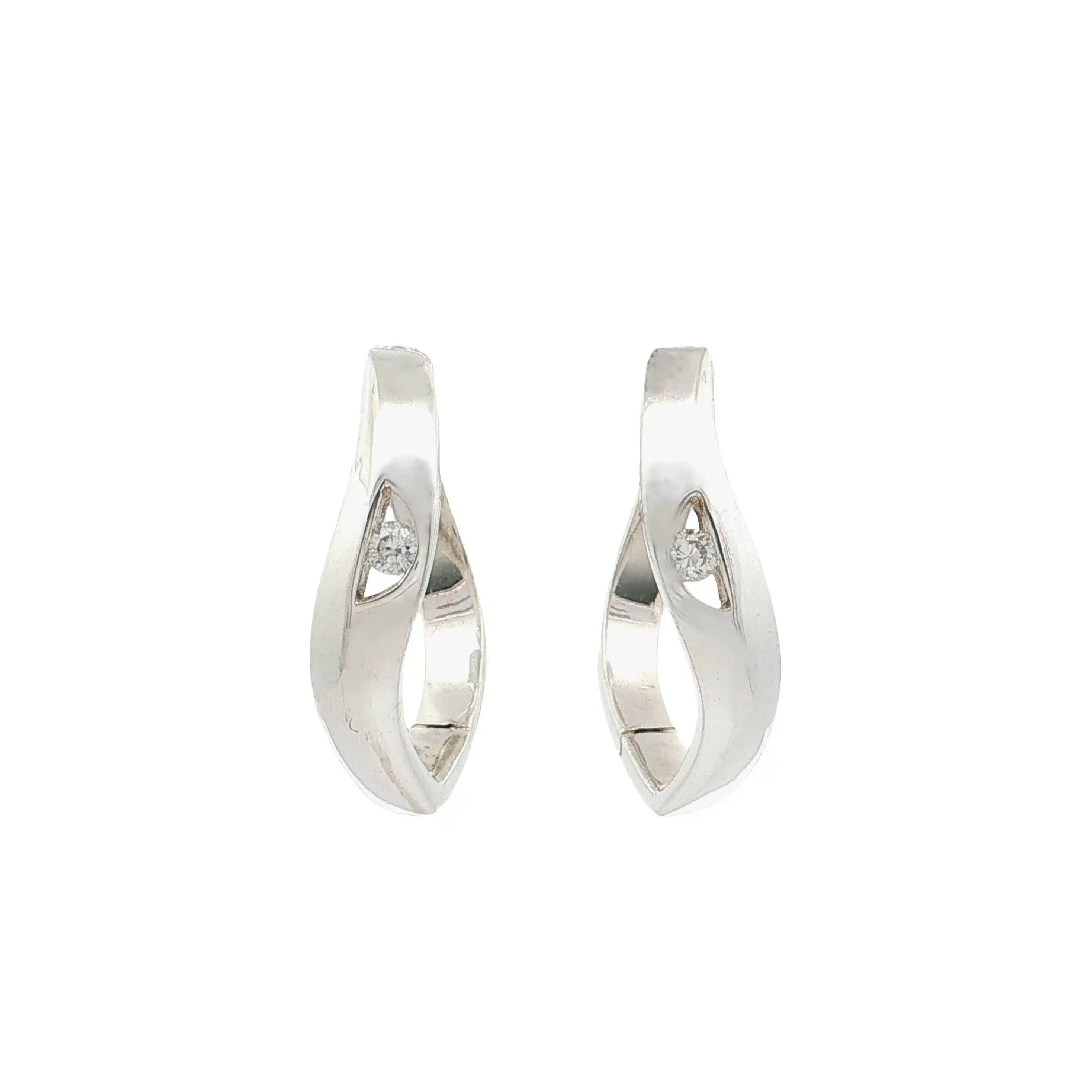 Creolen Silber mit Zirkonia Creolen Silber mit Zirkonia