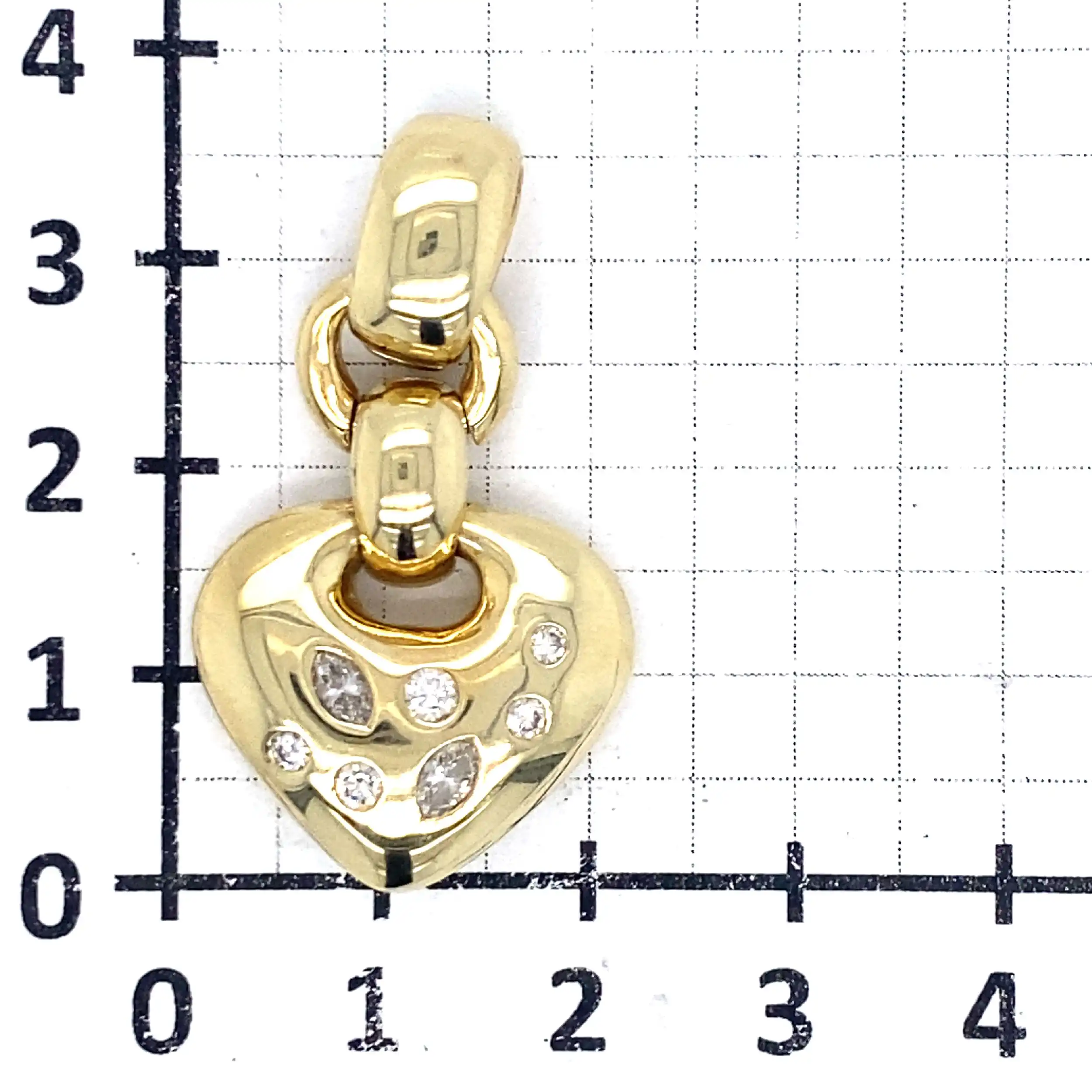 Anhänger Gelbgold mit Brillanten und Navette Diamanten, graviert 0,40ct.