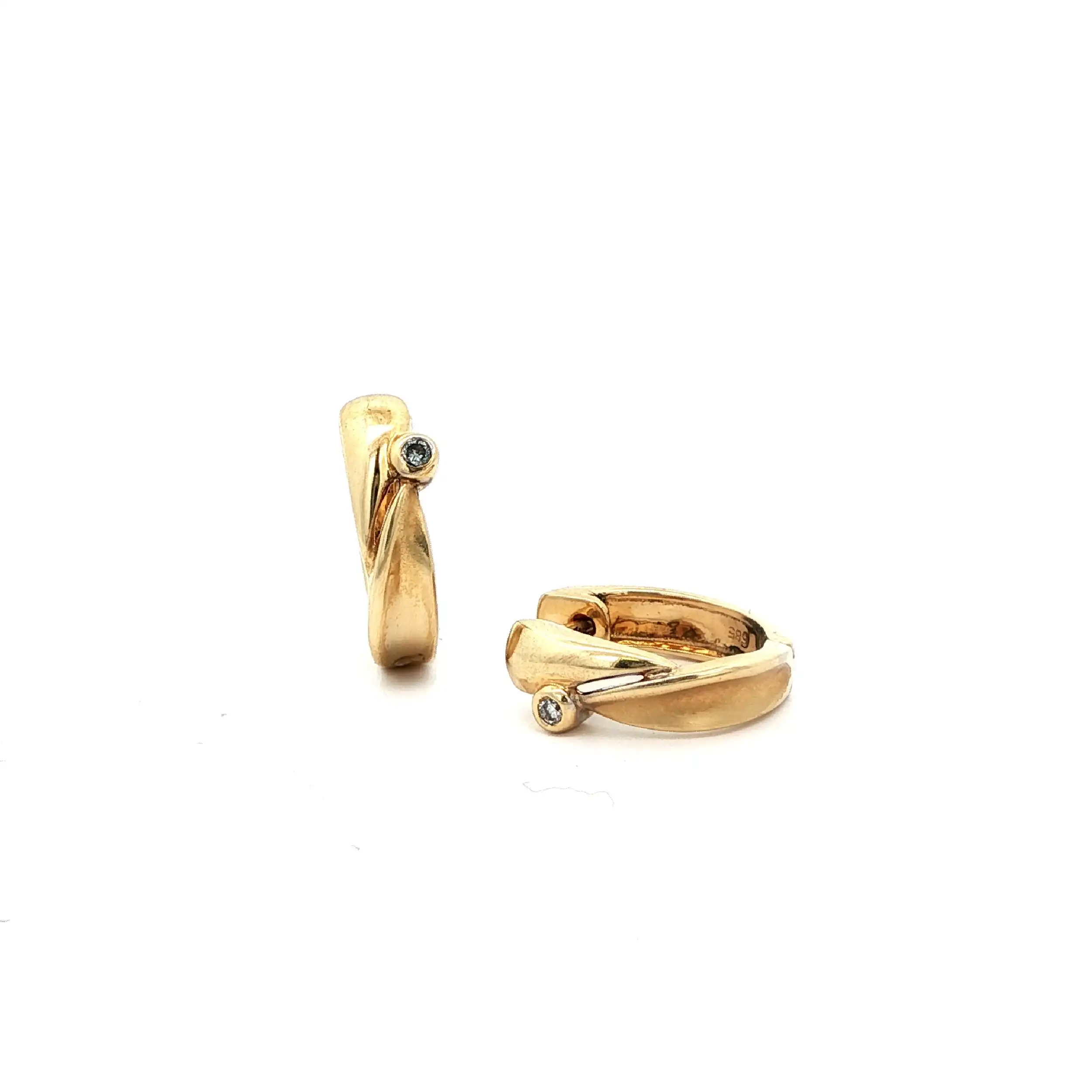 Creolen Gelbgold mit Brillanten Creolen Gelbgold mit Brillanten