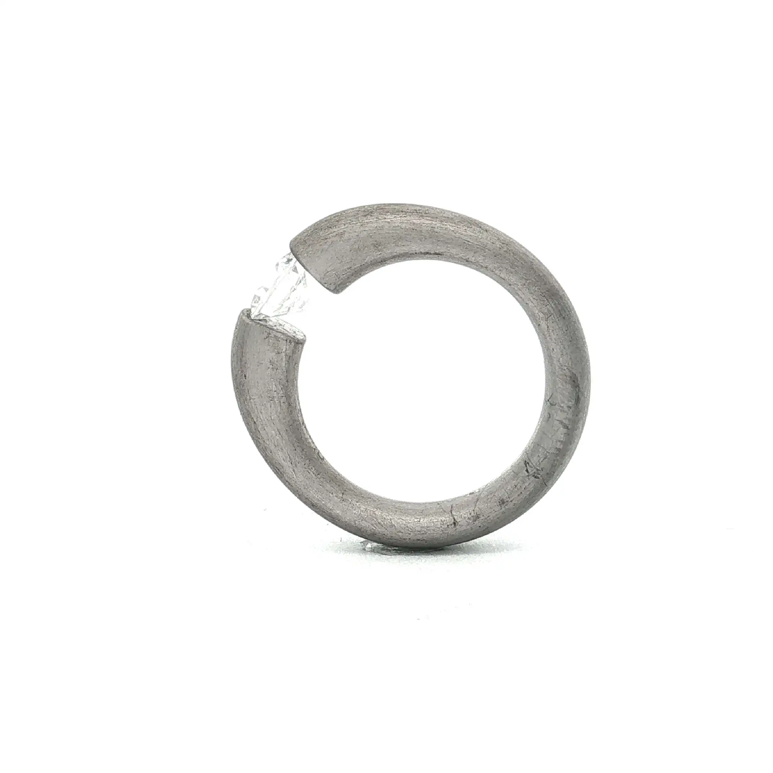 Spannring Silber Niessing "Musterring" mit Zirkonia
