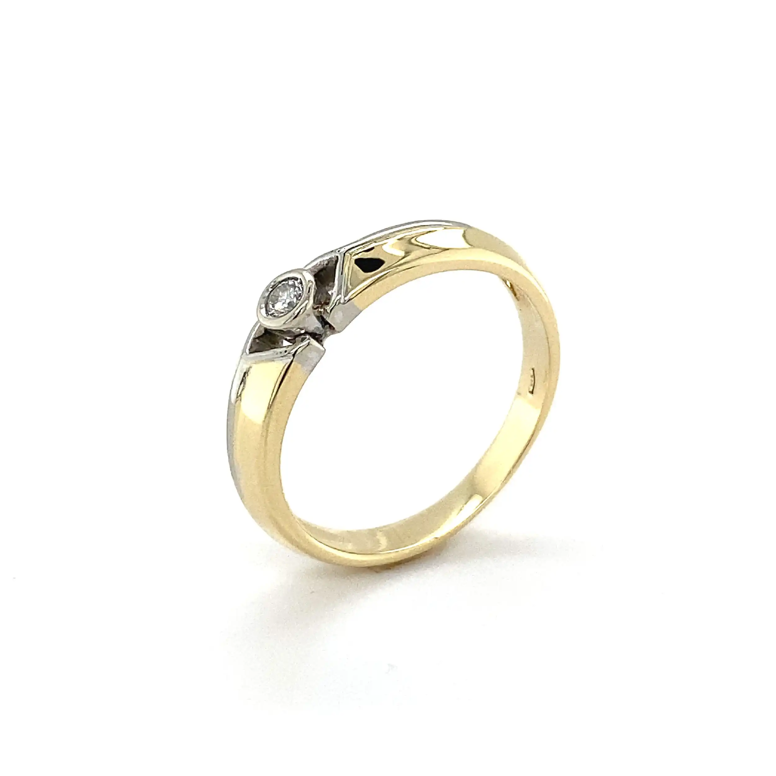 Ring Bicolor mit Brillant Ring Bicolor mit Brillant