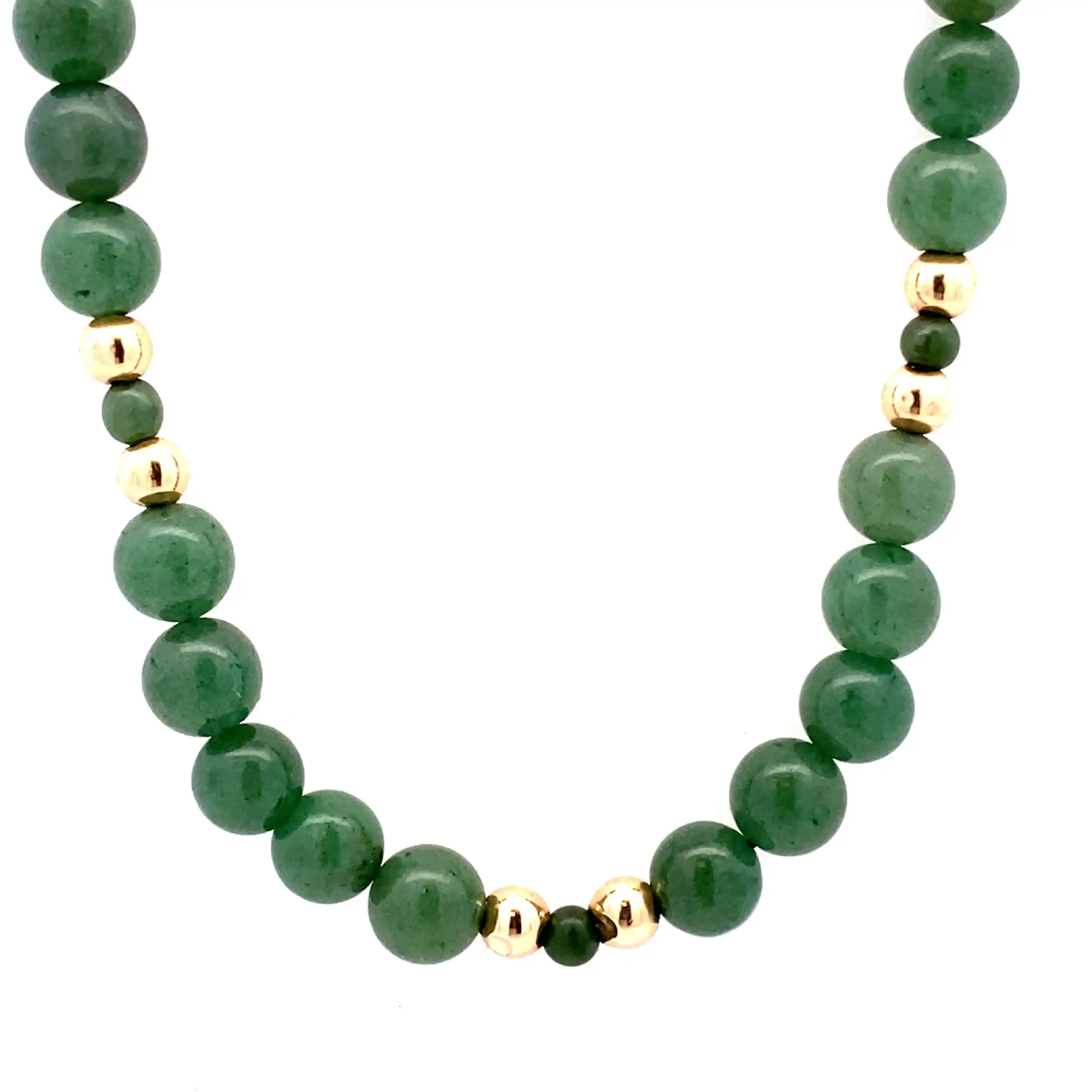 Perlenkette Gelbgold Kugeln