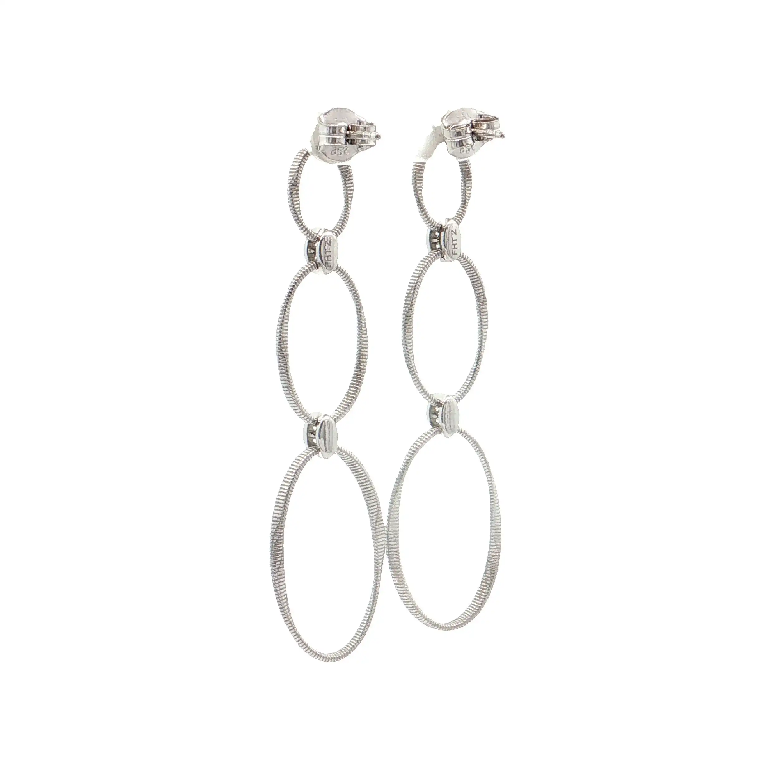 Ohrhänger Silber "Oval" mit Zirkonia