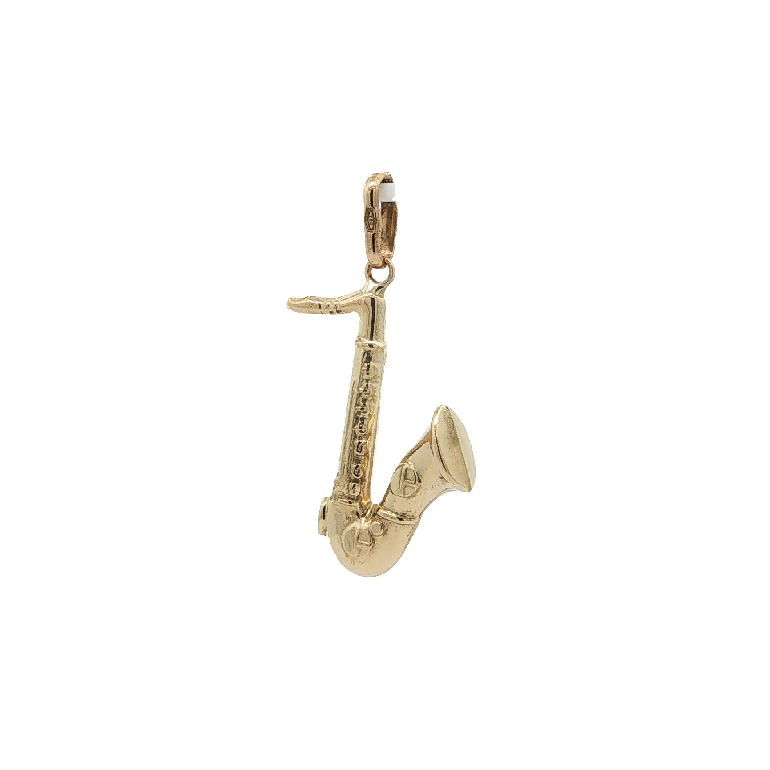 Anhänger Gelbgold Saxophon hohl